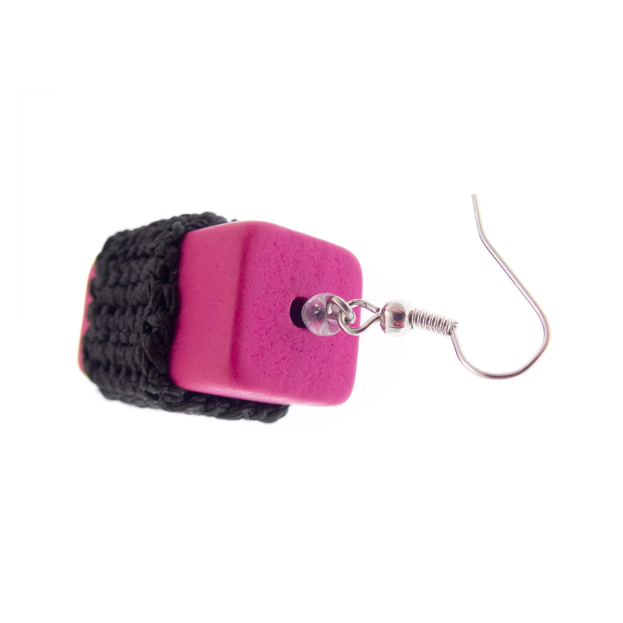 handmade big earrings for women, square