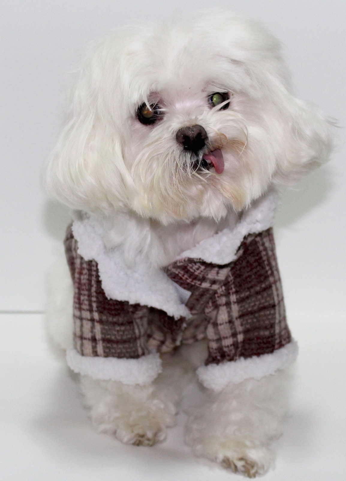 modeling a winter coat
