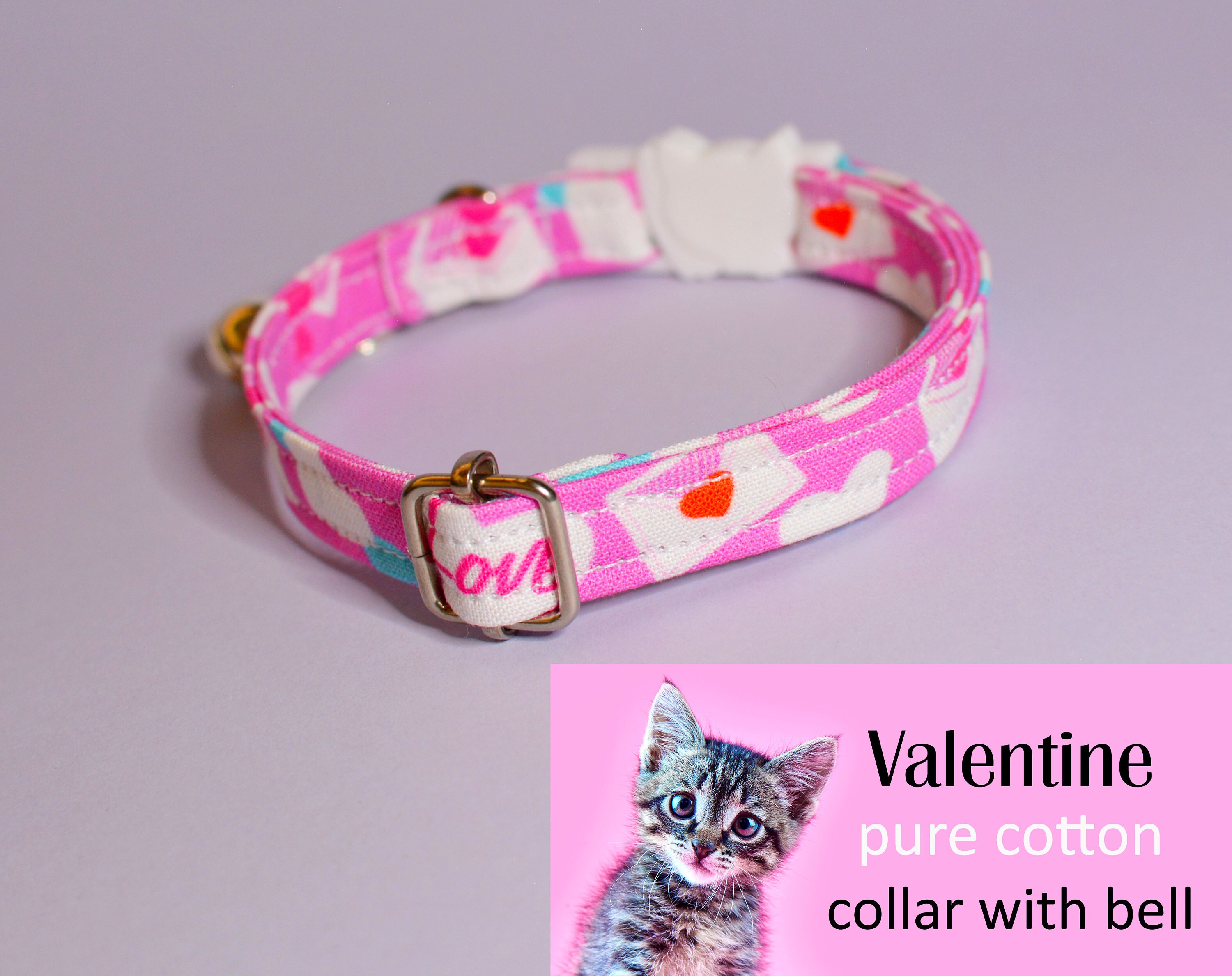 pink cat collar