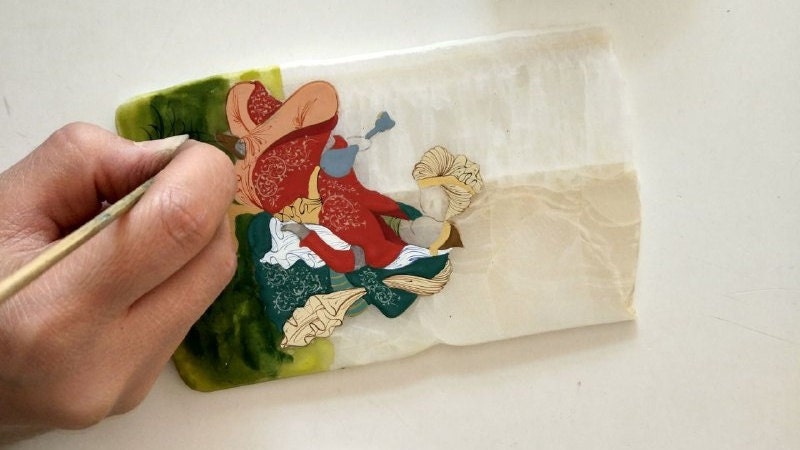 Pasar Team Jewelry Box Hand painted Marble stone