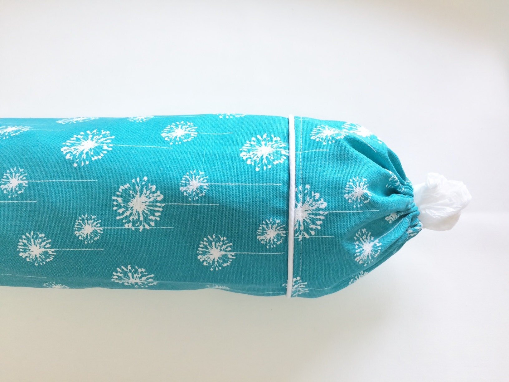 GiftsandHomeDecorUS Turquoise Plastic Bag Holder