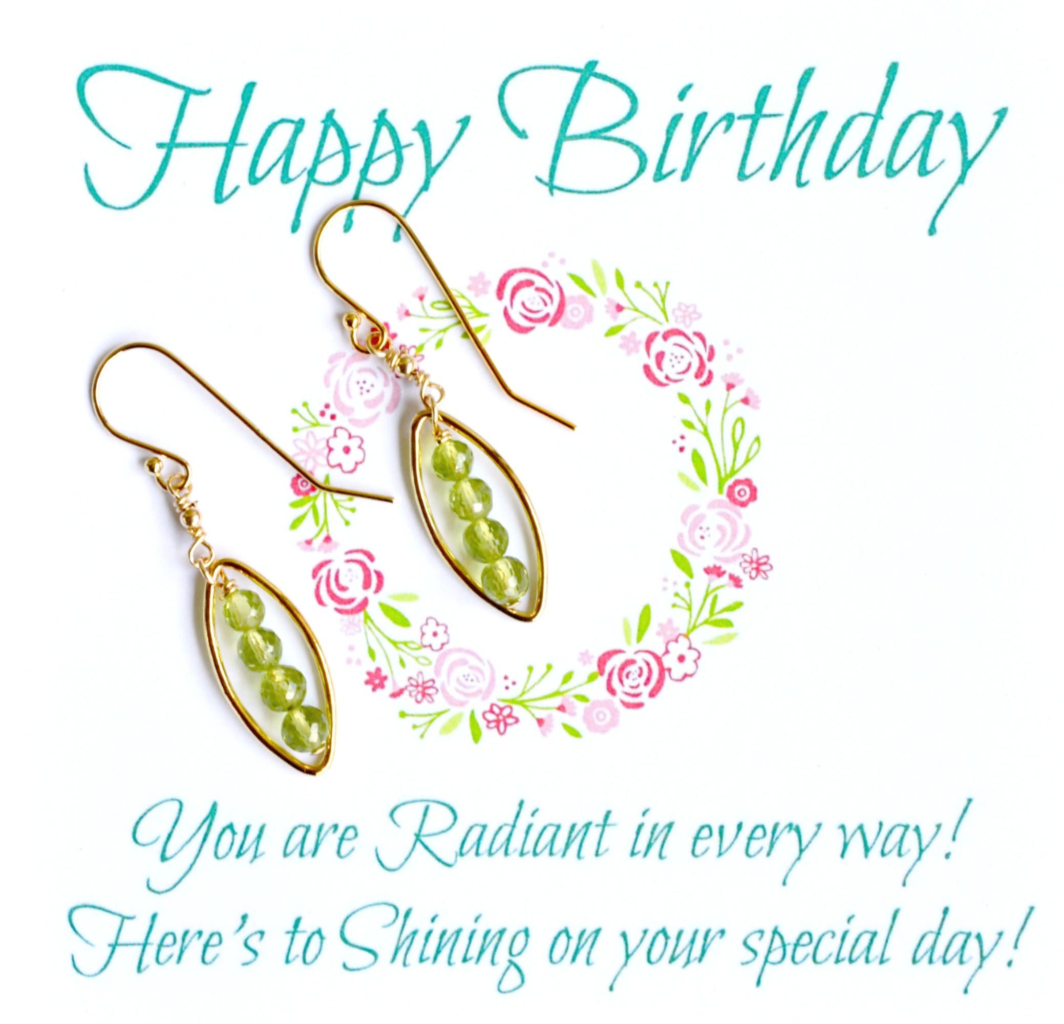 Say an August Happy Birthday with Peridot Jewelry by Barbara Sophia here at Gemstone Jewelry Gifts