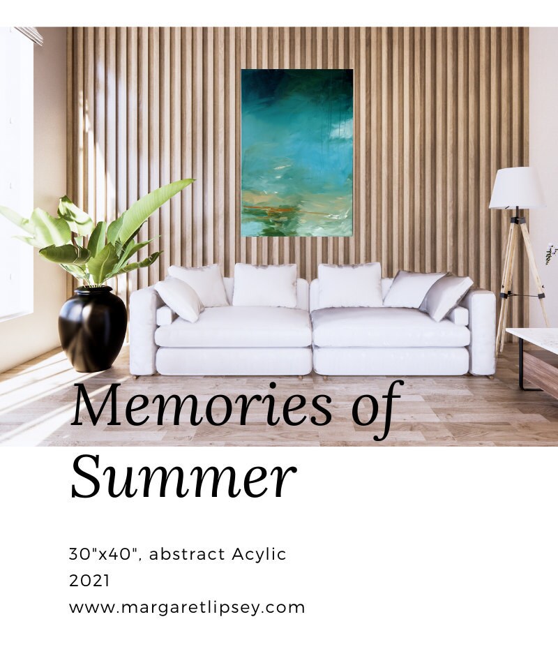 Abstract Painting - Memories of Summer by Margaret Lipsey