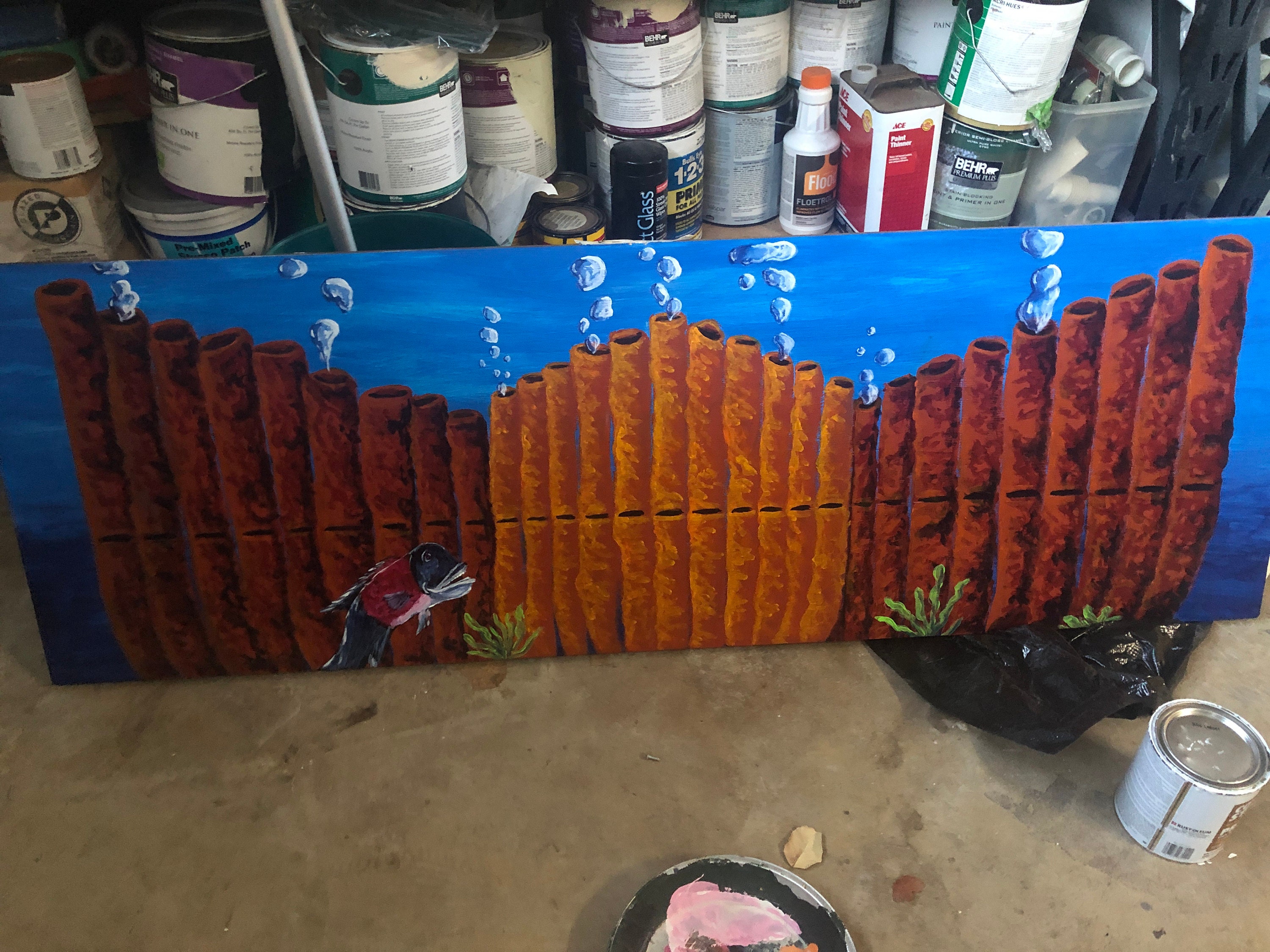 This piece goes underneath the keys, with the foot pedals at the bottom.