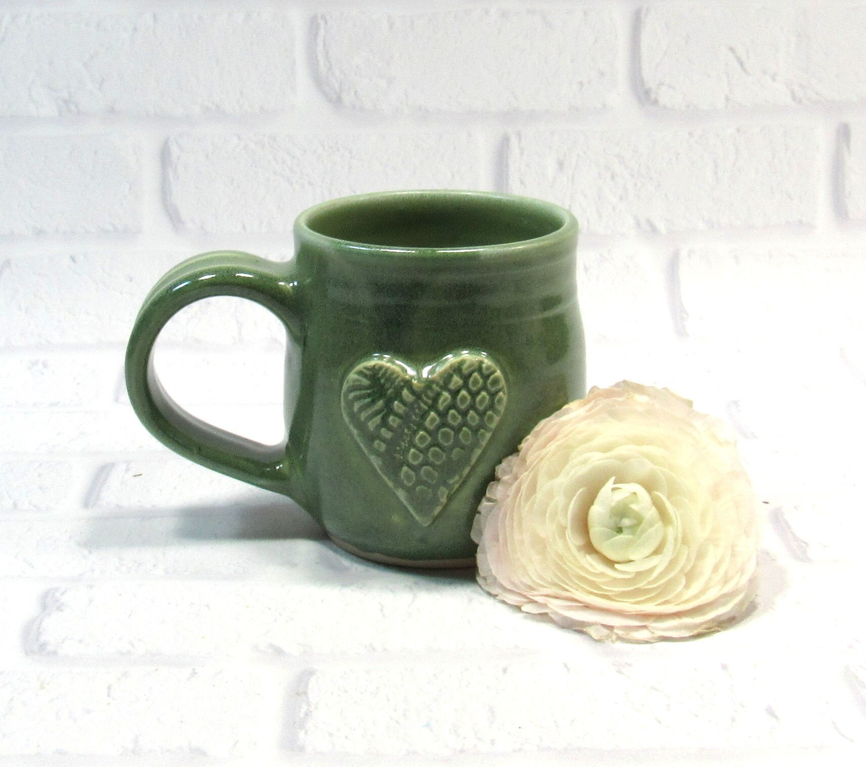 The texture on the hearts came from a doily that belonged to the brides grandmother.