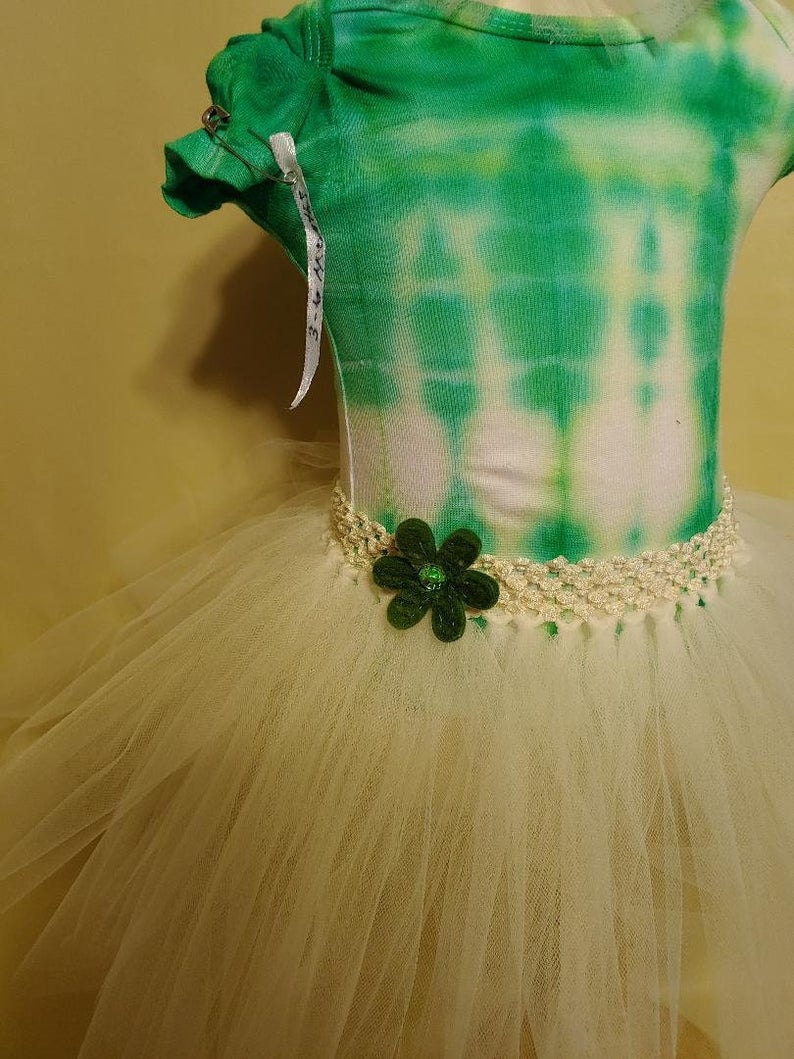 Tie dye  onesie, tutu  and head band set