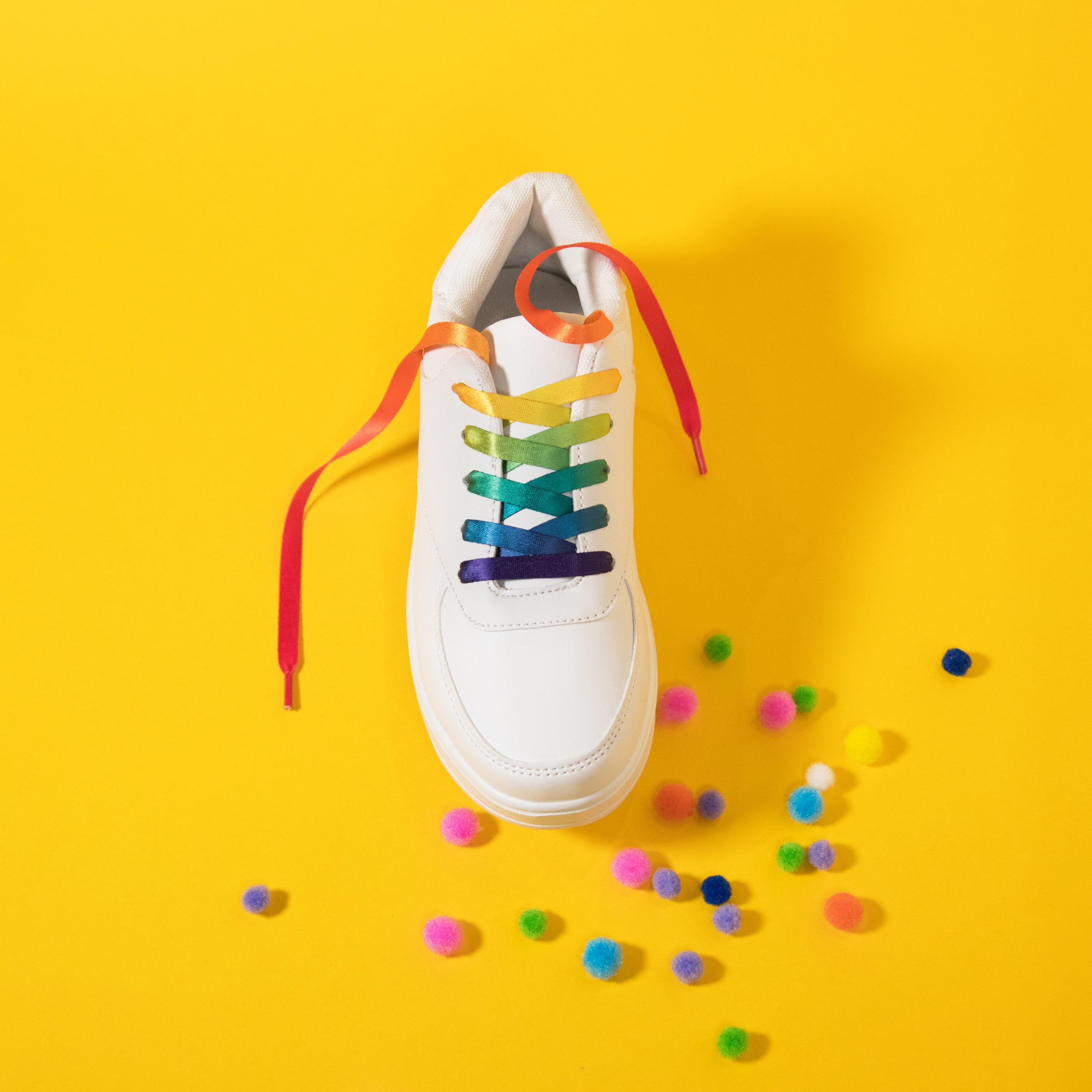 Rainbow Gradient Shoelaces UK London Gay Pride Month