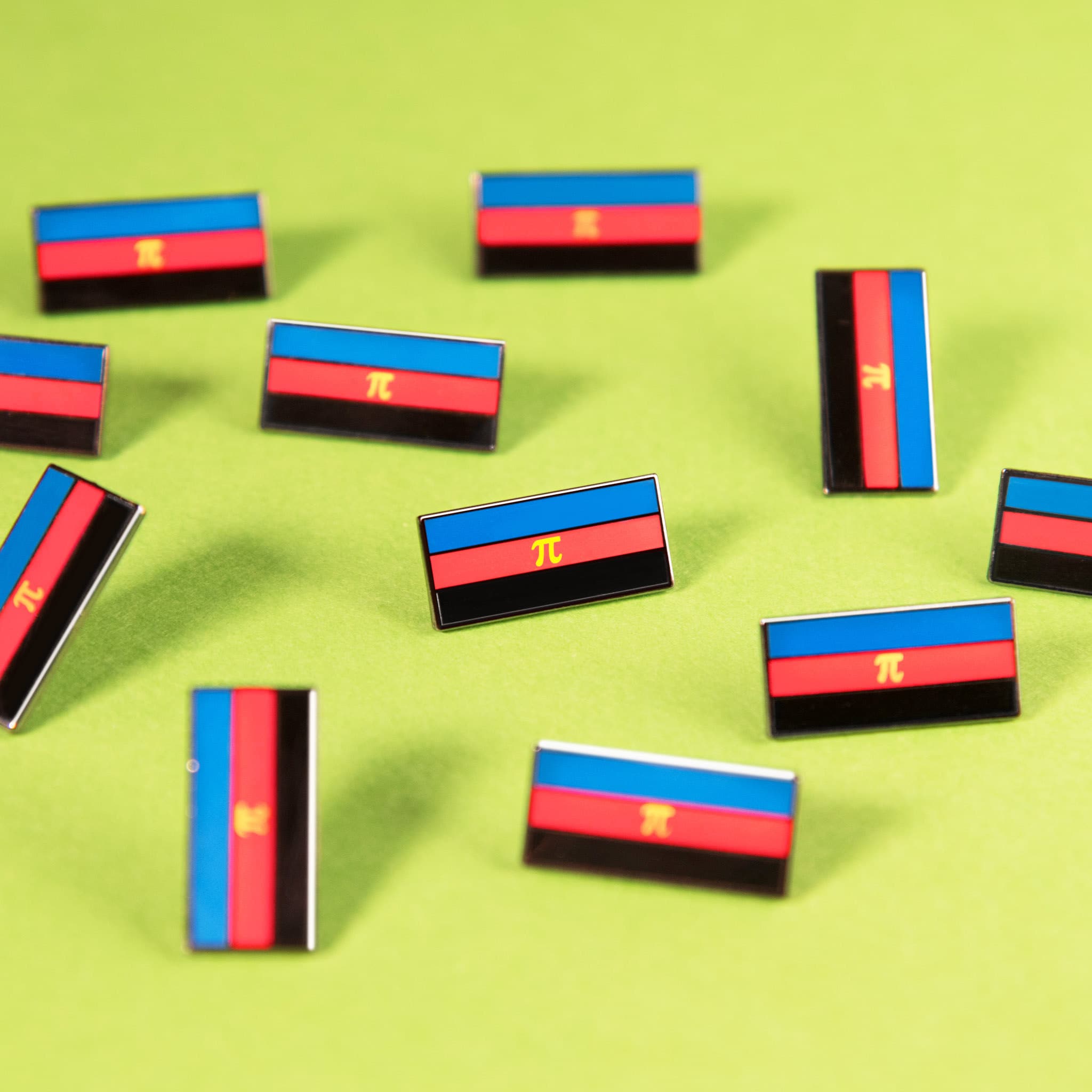 Polyamory pride flag enamel pin accessory