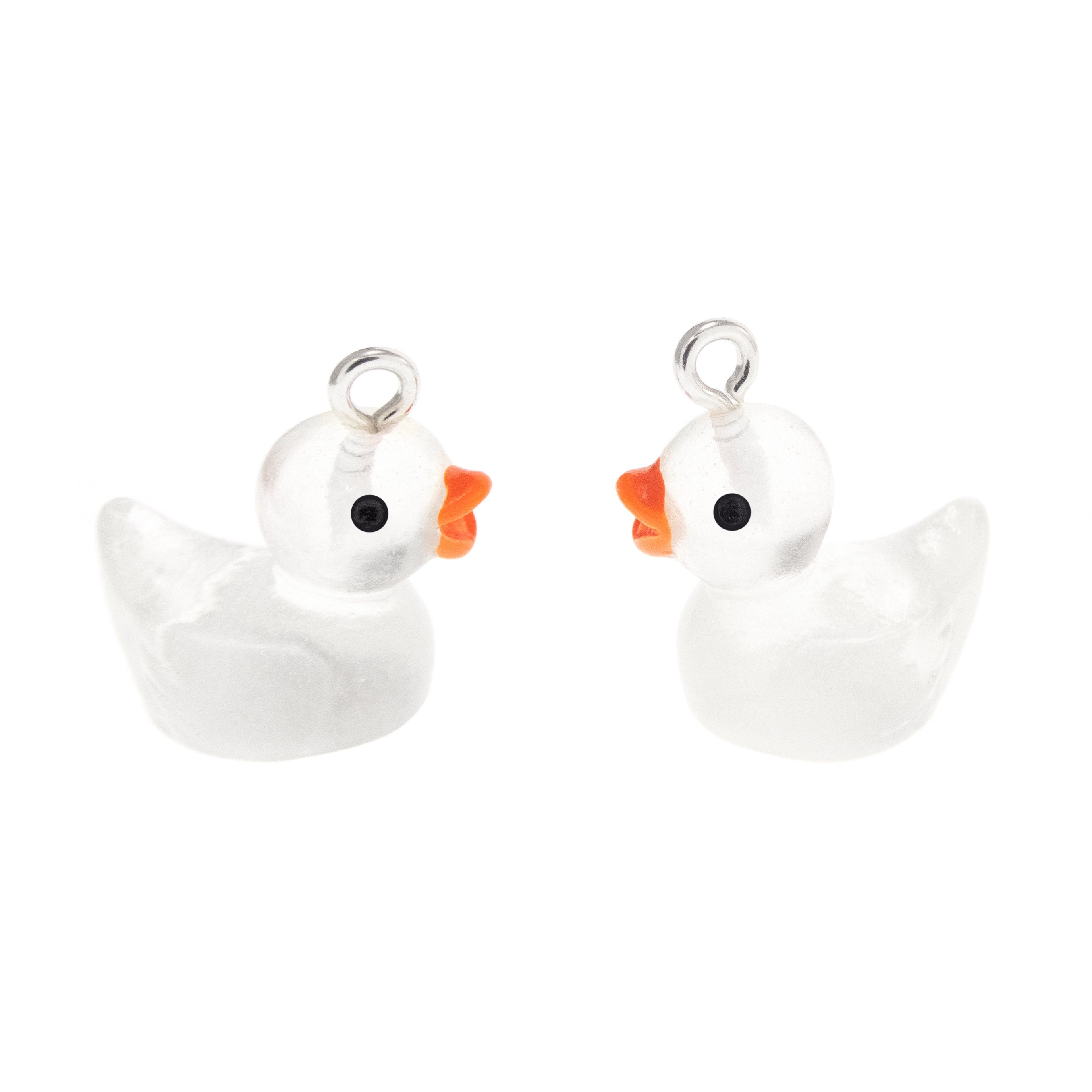 Transparent Rubber Duck Earrings Dangle