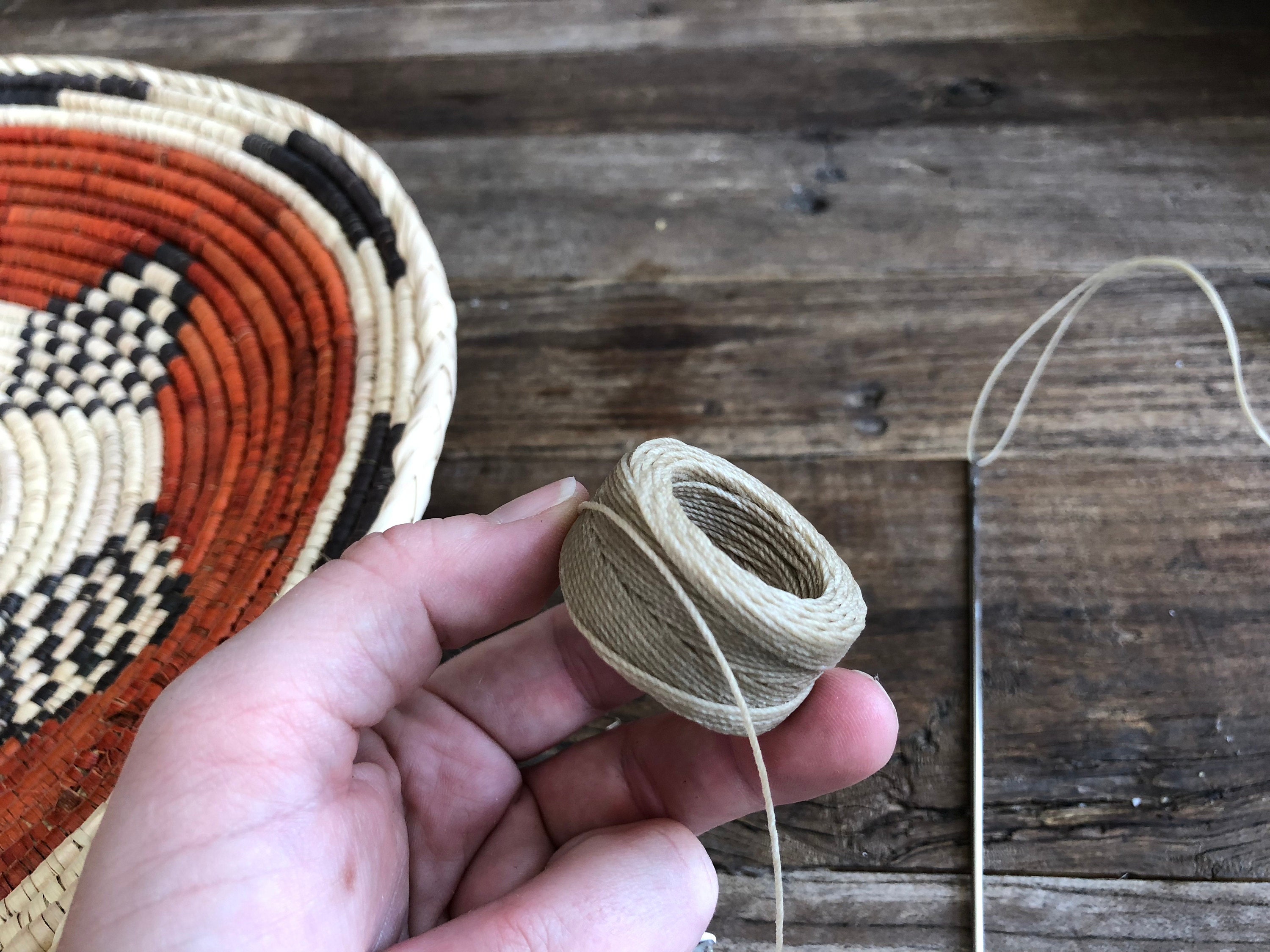 how to hang woven baskets