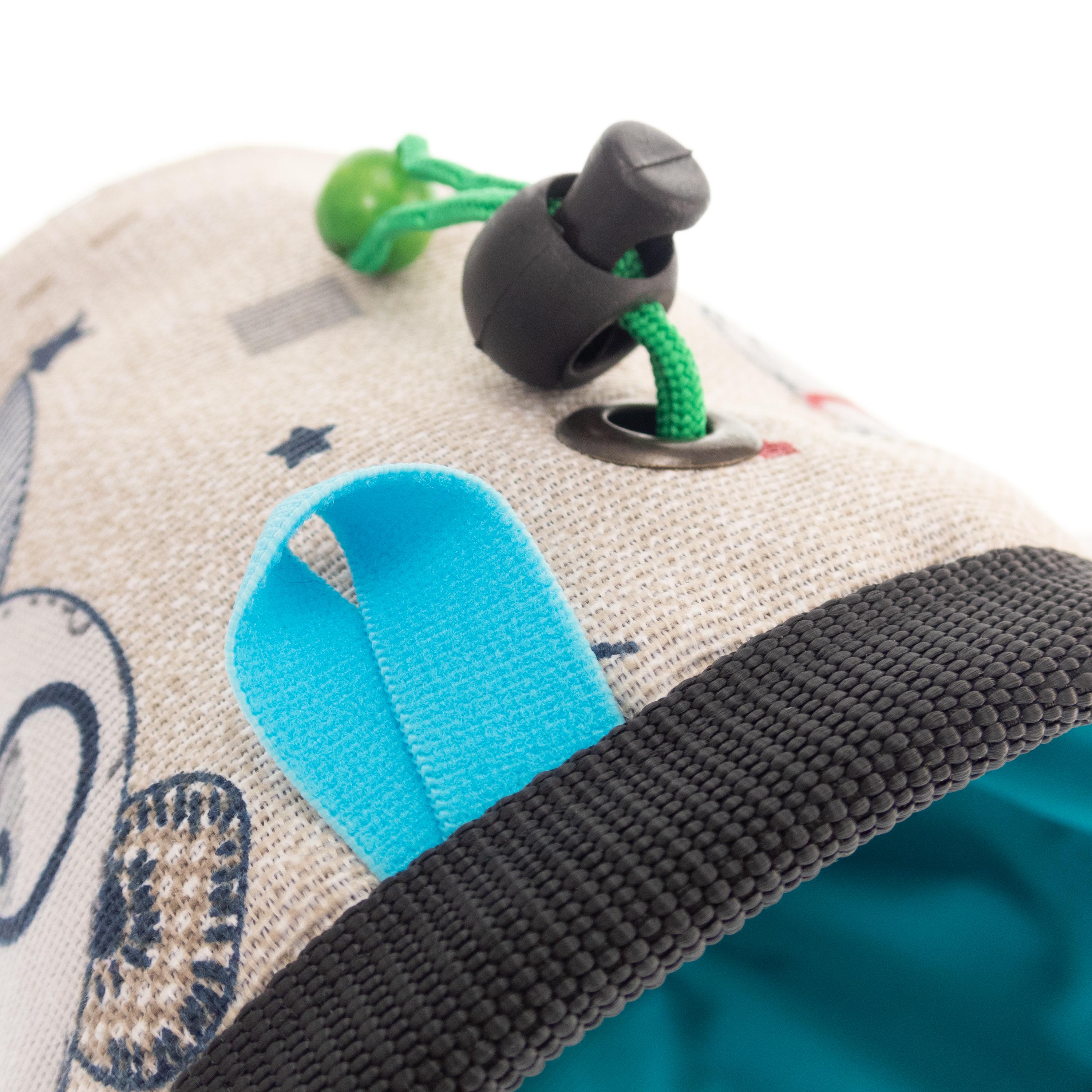 Nadamlada small chalk bag for children, combining cute animal aesthetics with functional climbing performance.