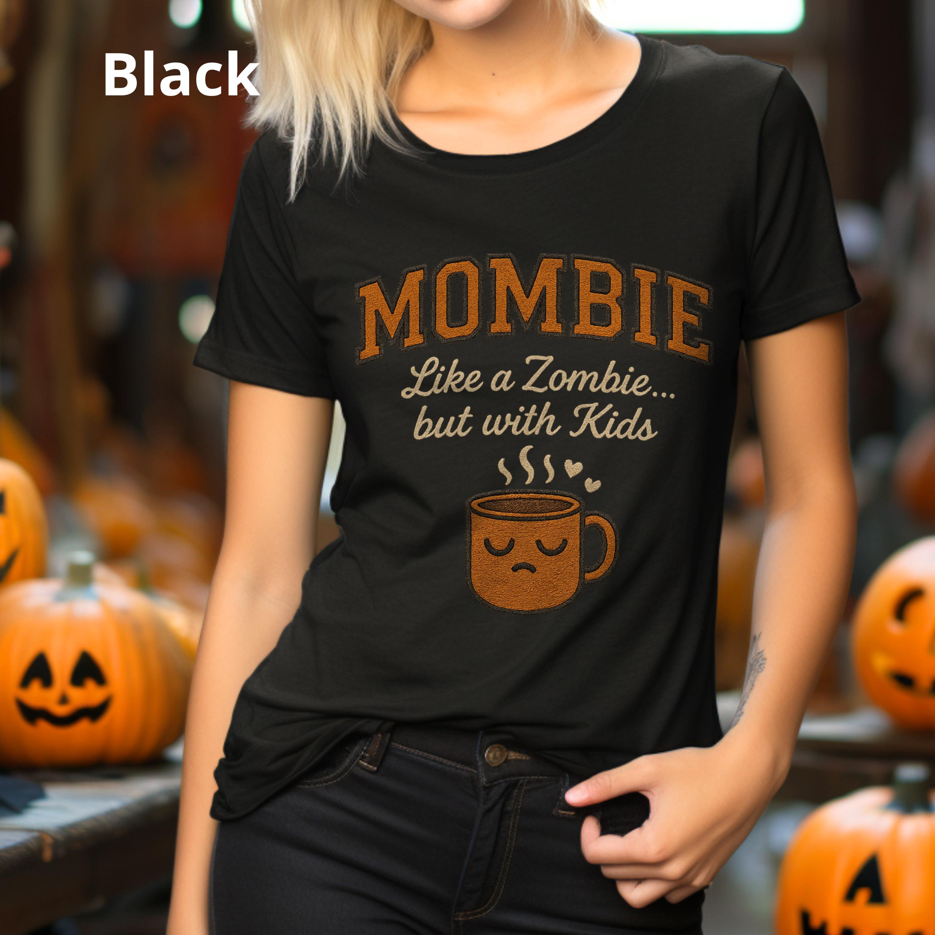 Funny Mom Life Halloween Shirt Women – Mombie T-Shirt – Cute Spooky Season Tee – Cozy Fall Graphic Top – Unique Gift for Moms