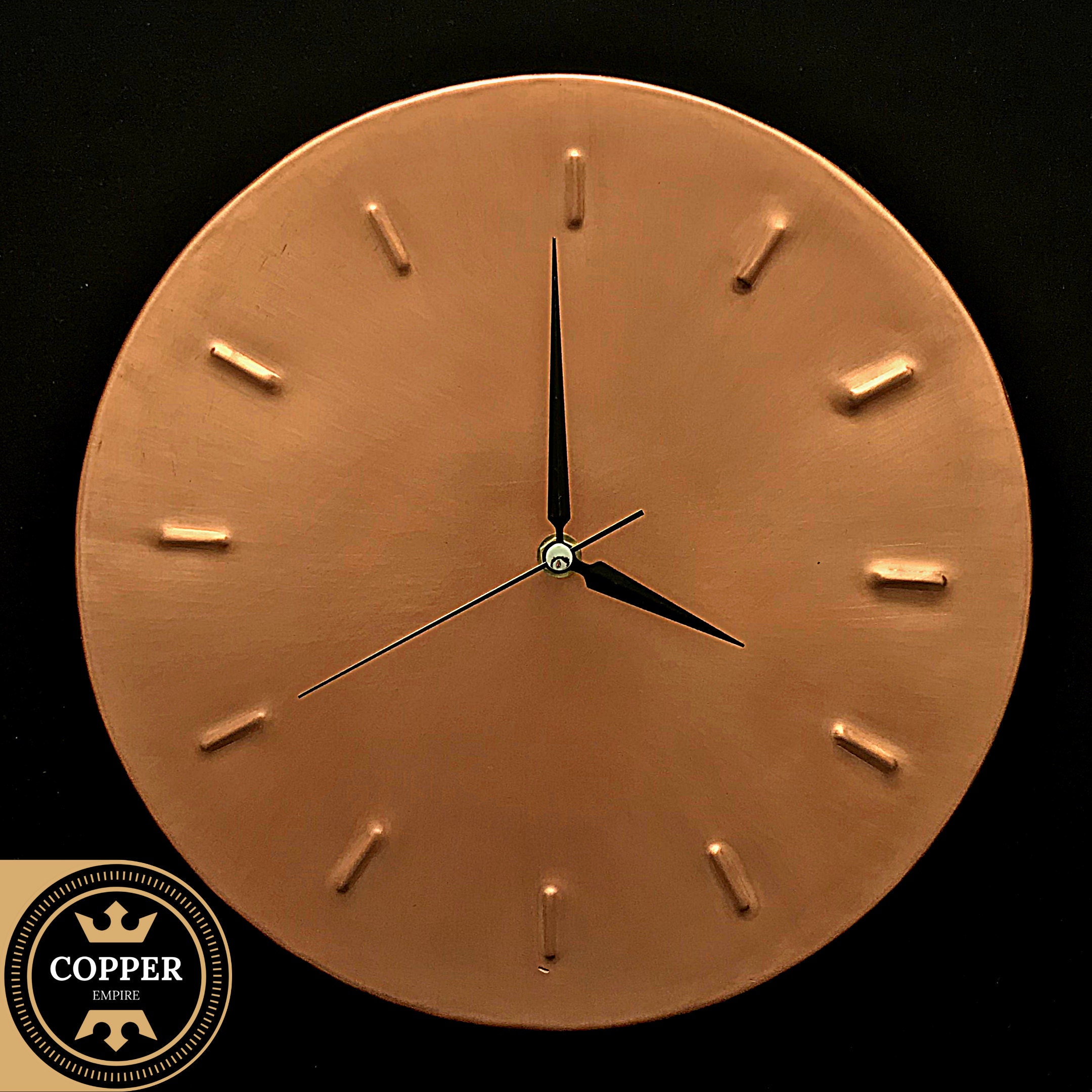 Pure Copper Wall Clock, Copper Empire, Handmade Copper, Large Wall Clock, Oversized Wall Clock, United States, United Kingdom, Rustic Wall Clock, Retro Copper Wall Clock, Minimalist Wall clock, Patina Copper Wall Clock, Handcrafted Copper Wall Clock, Artistic Copper Wall Clock