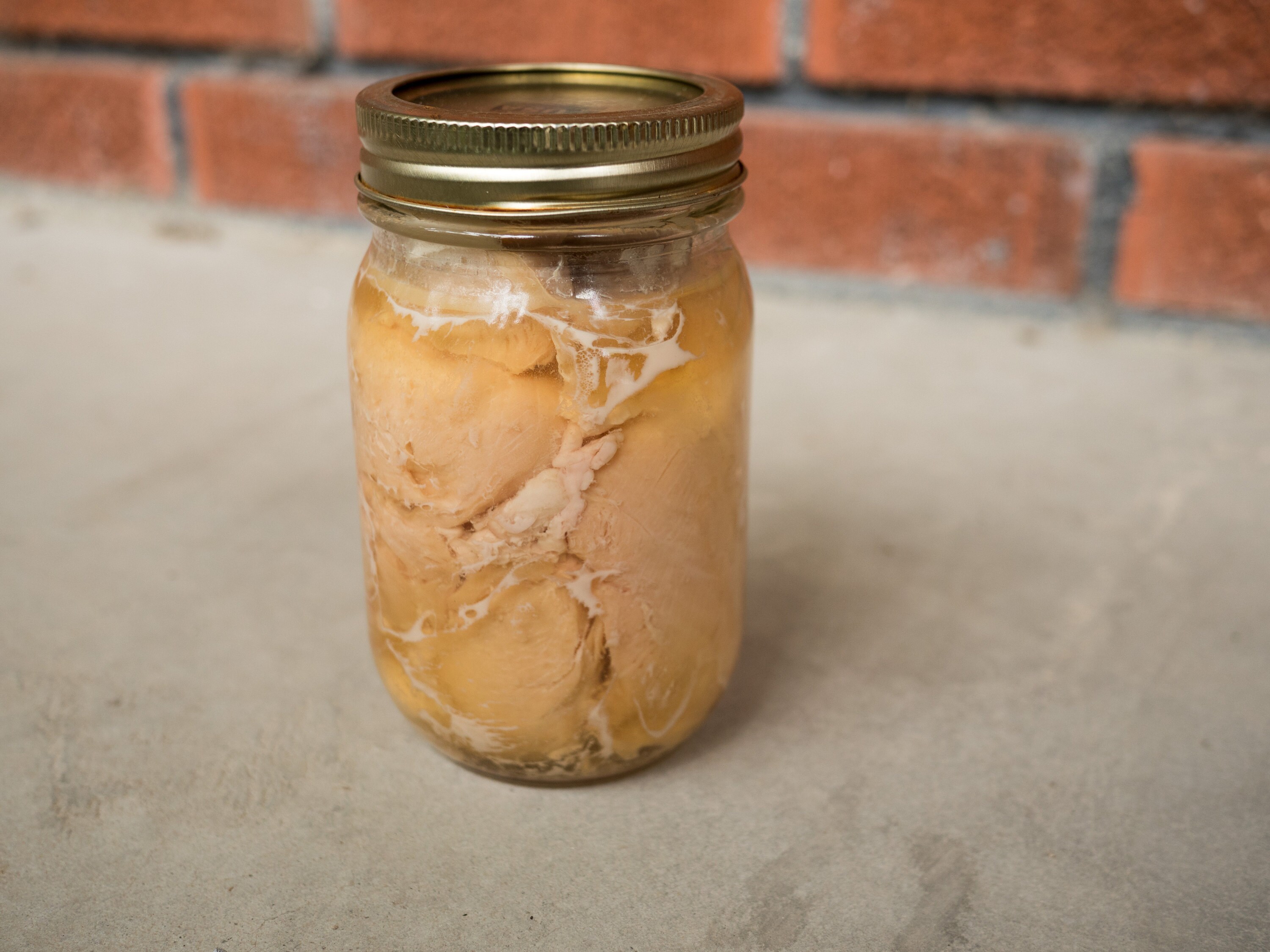 Canned chicken ready to put in the pantry and used whenever you need a quick and easy dinner solution.