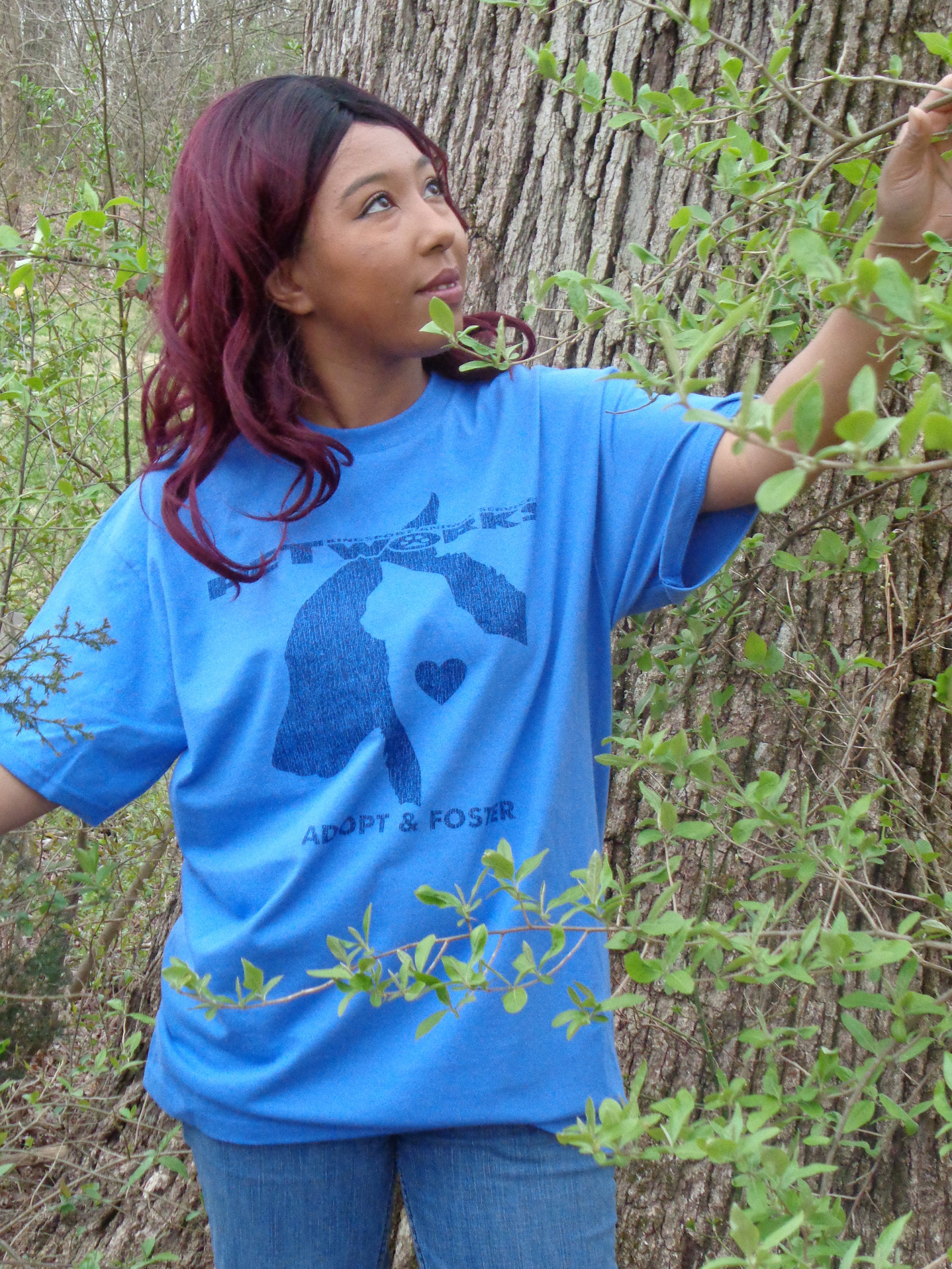 Petworks fundrasier shirt in flo blue!