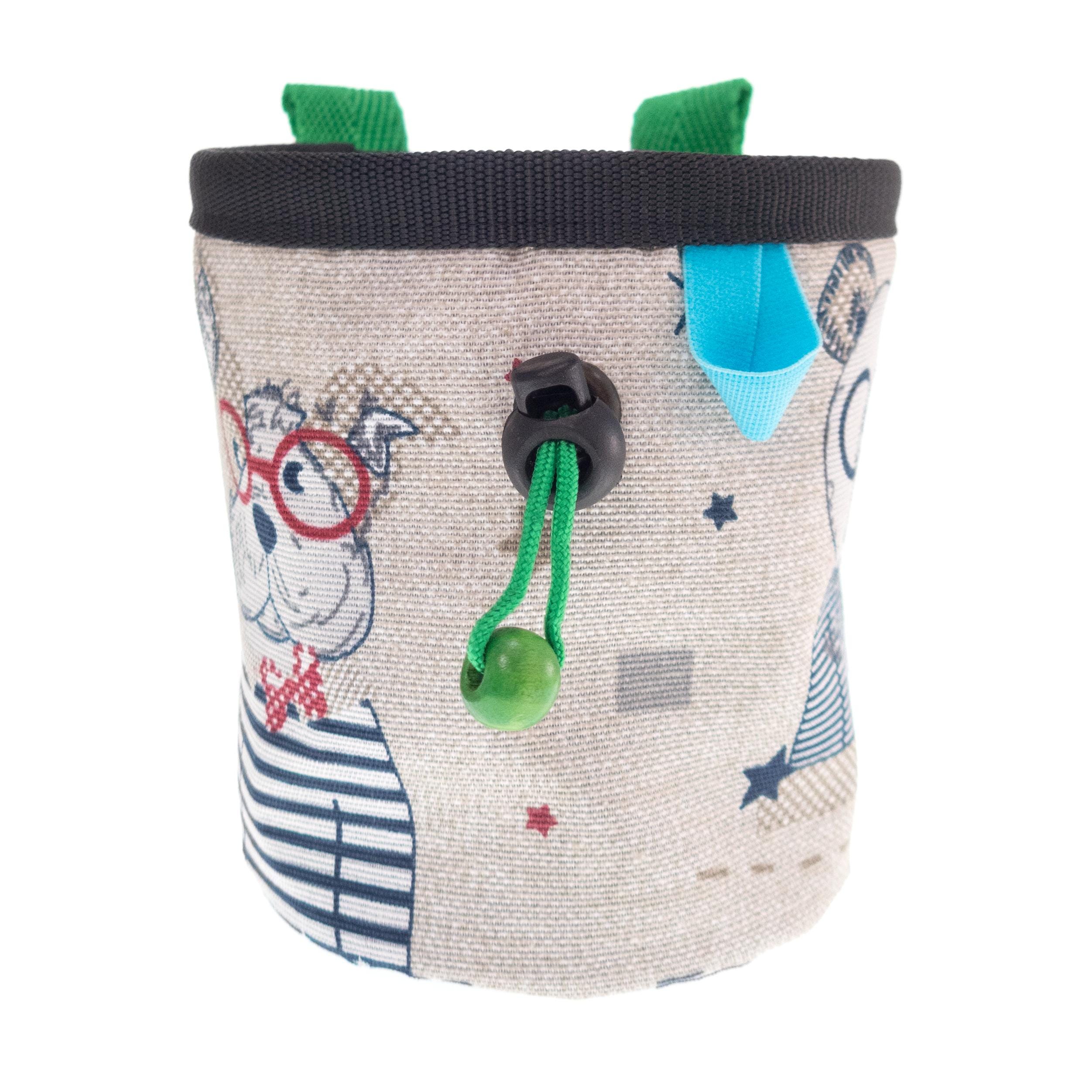 Nadamlada kids chalk bag in S size with animal, designed for rock climbing and bouldering use