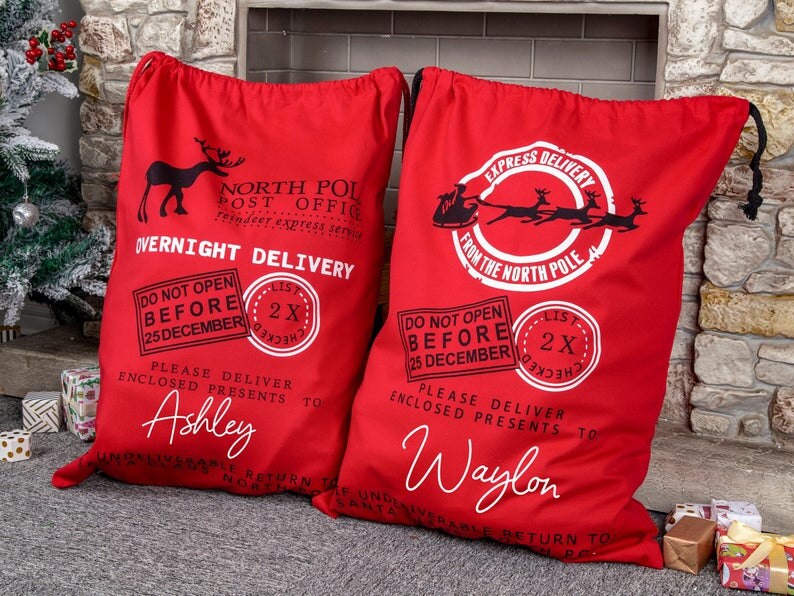 Personalized Santa Bags