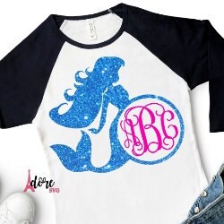 MERMAID MONOGRAM SVG