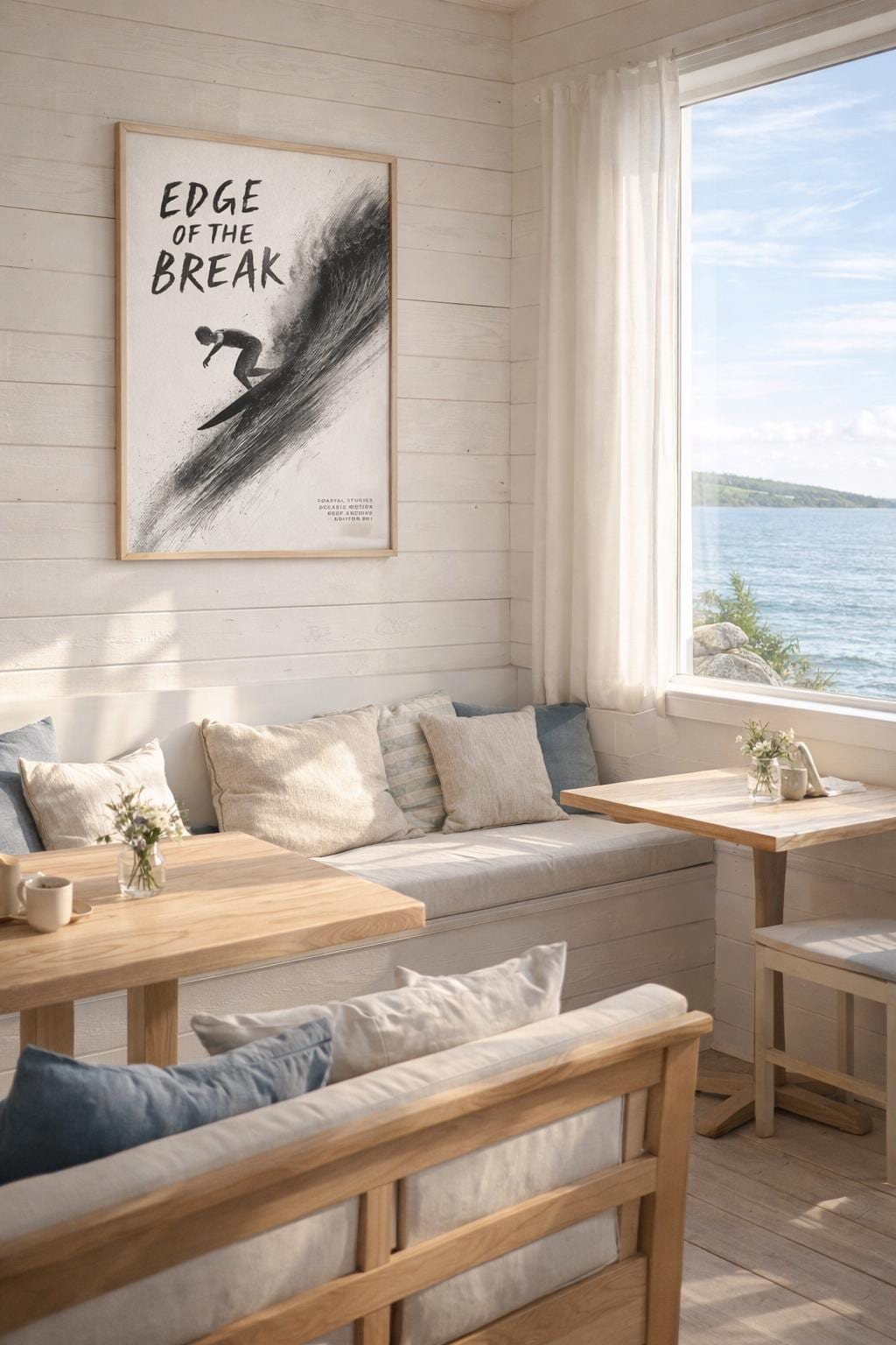 Coastal view under Surfing Artwork