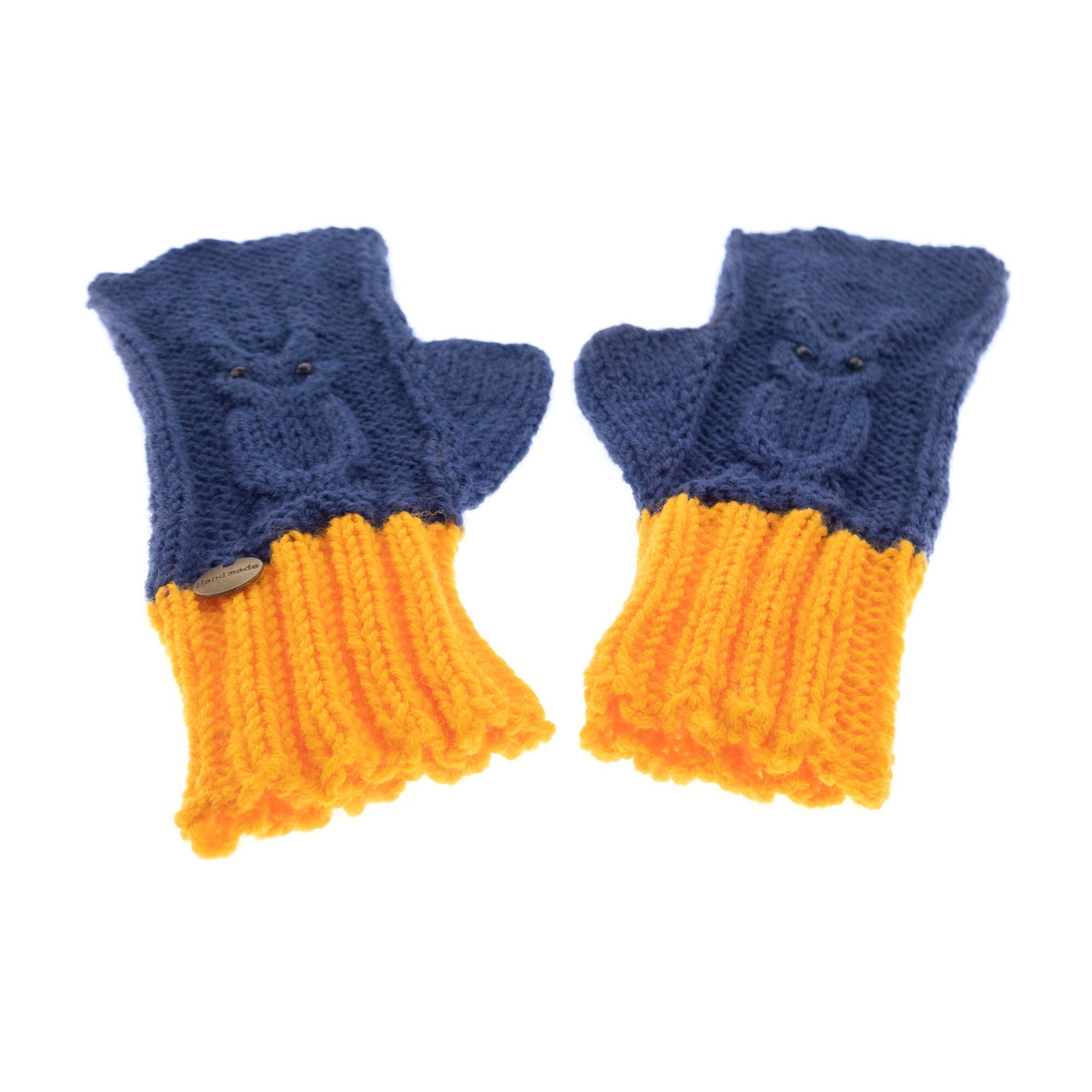 Womens Texting Mittens, Knitted Gloves Fingerless