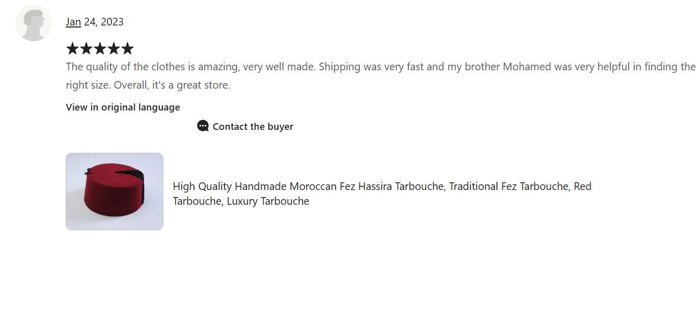 Fez Hat Tarbouche Hassira