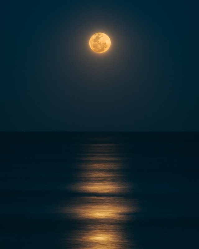 moon over the sea