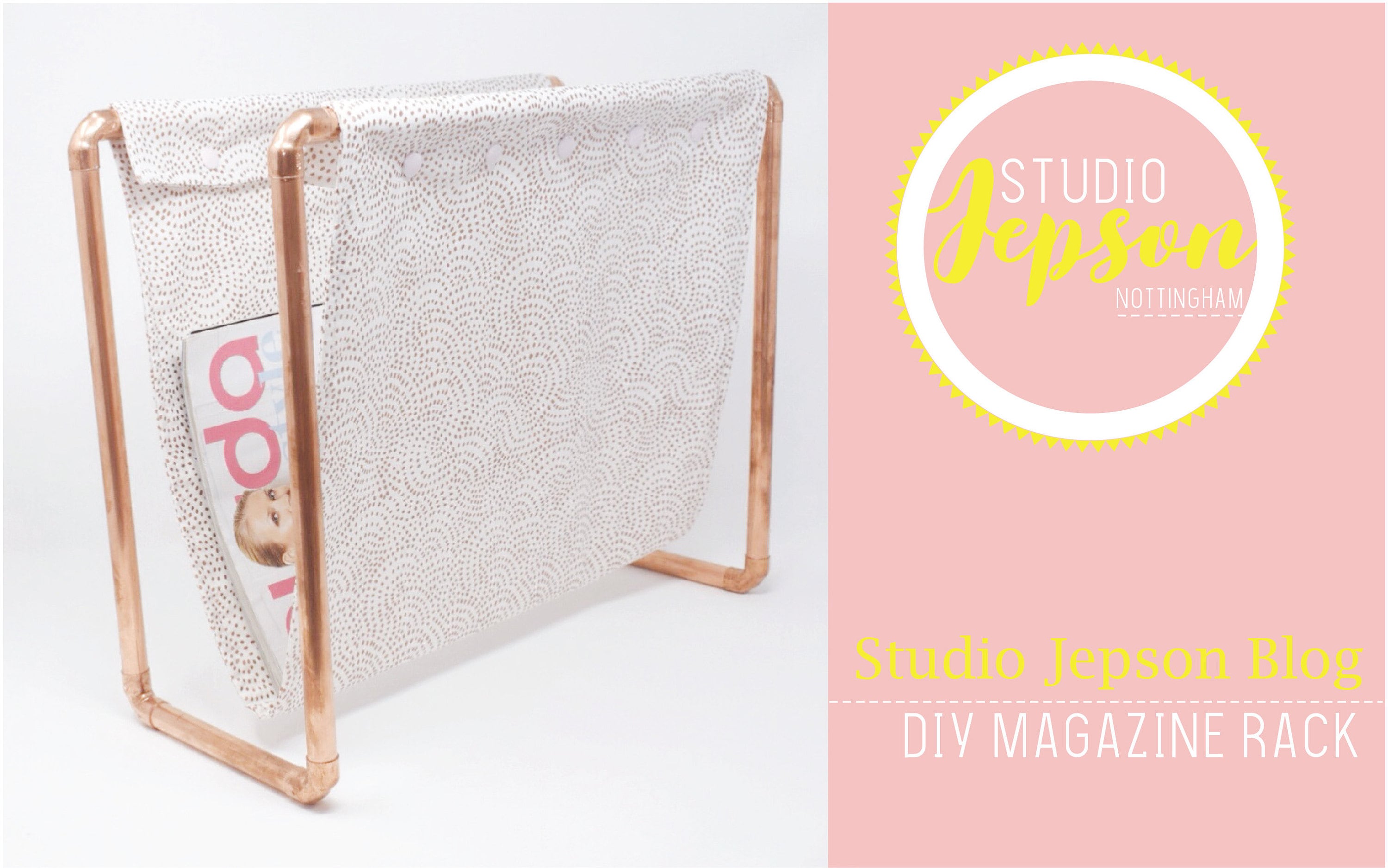 Rose Gold DIY Magazine Rack