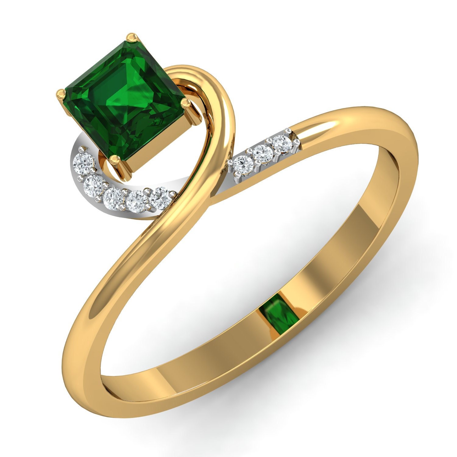 Diamond Emerald Ring by Gem Select Crafts
