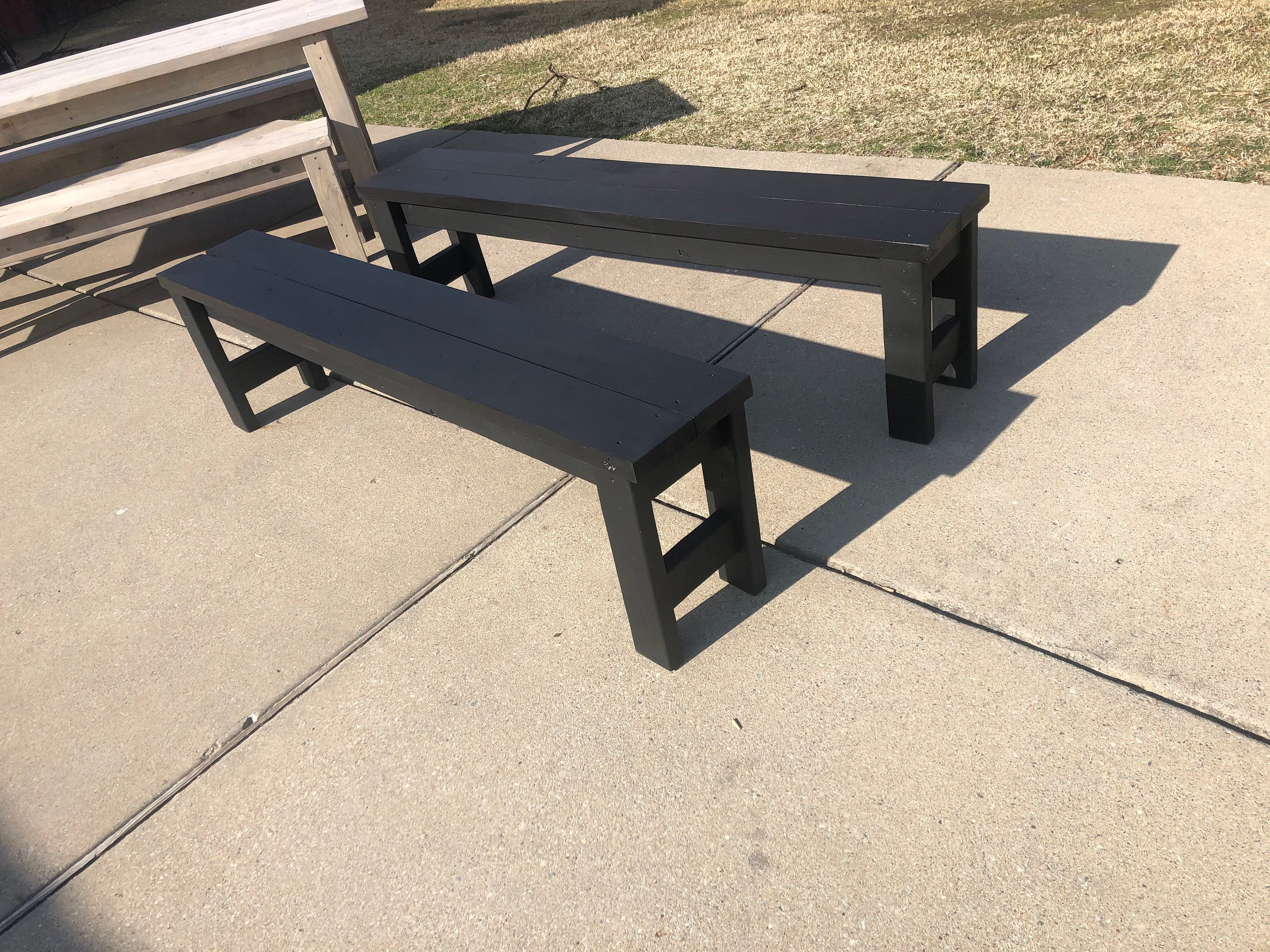 My client needed two black benches and they were excited with how they turned out.