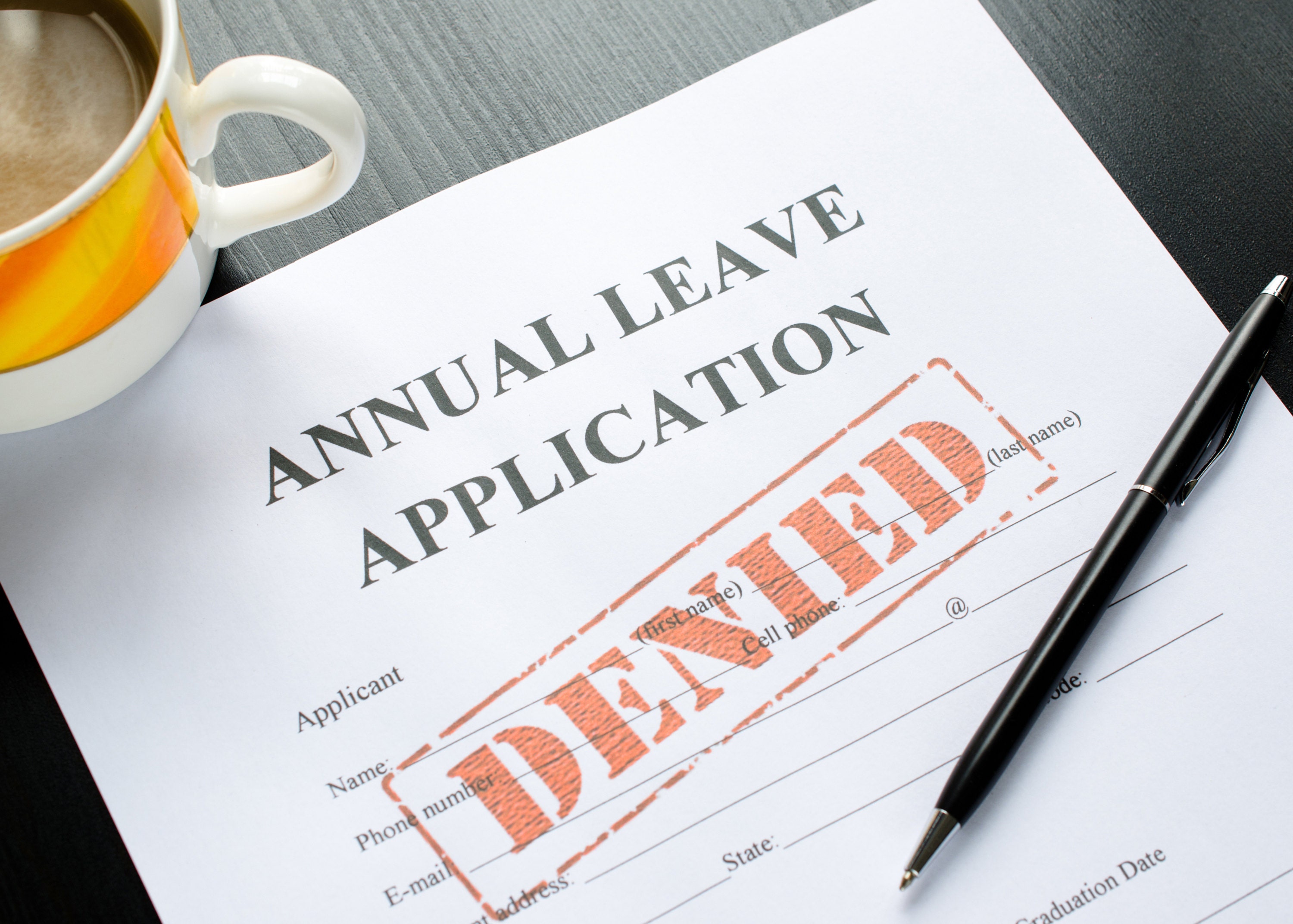 annual leave application denied