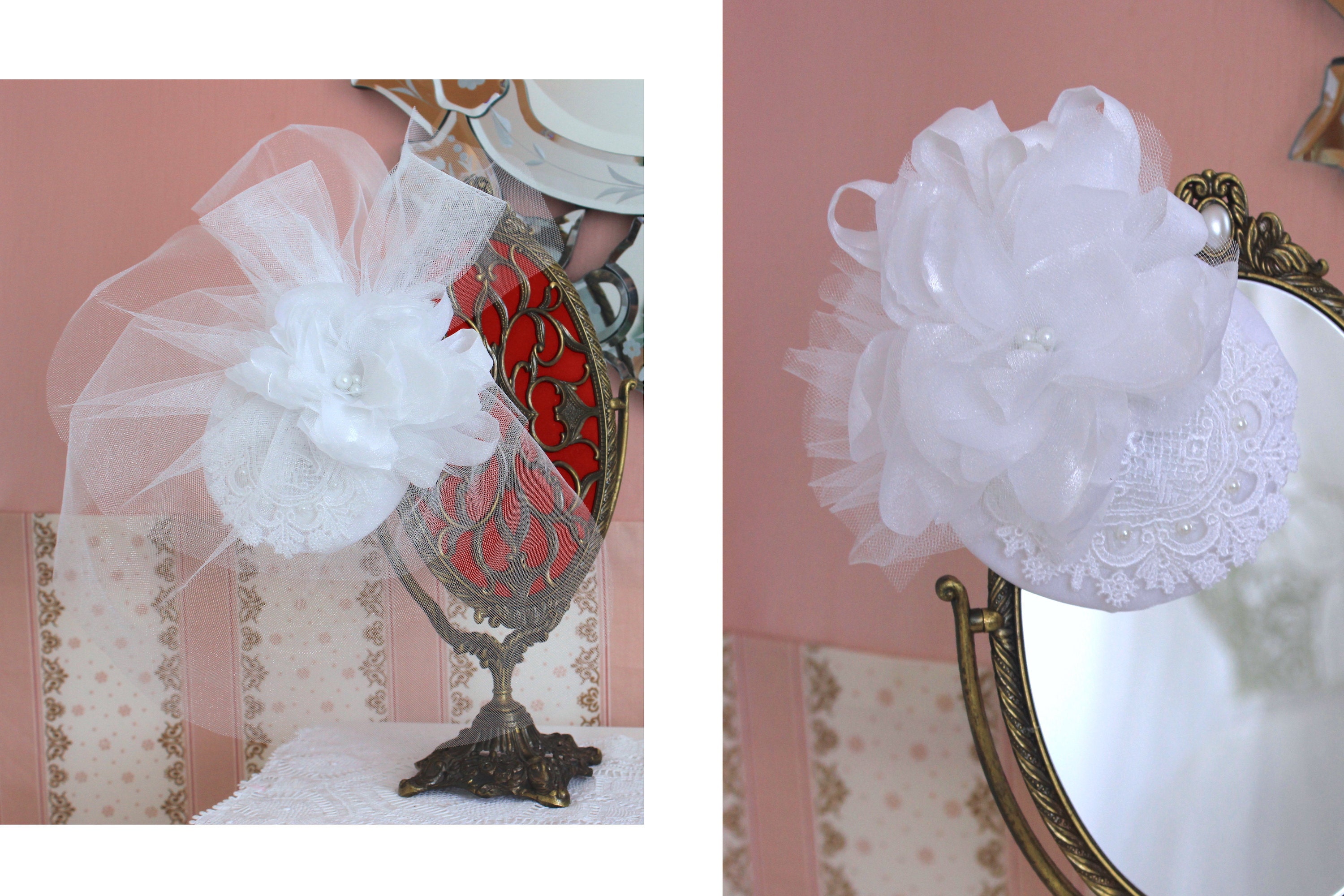 Versatile mini hat for brides with removable veil, by Elizabete Munzlinger