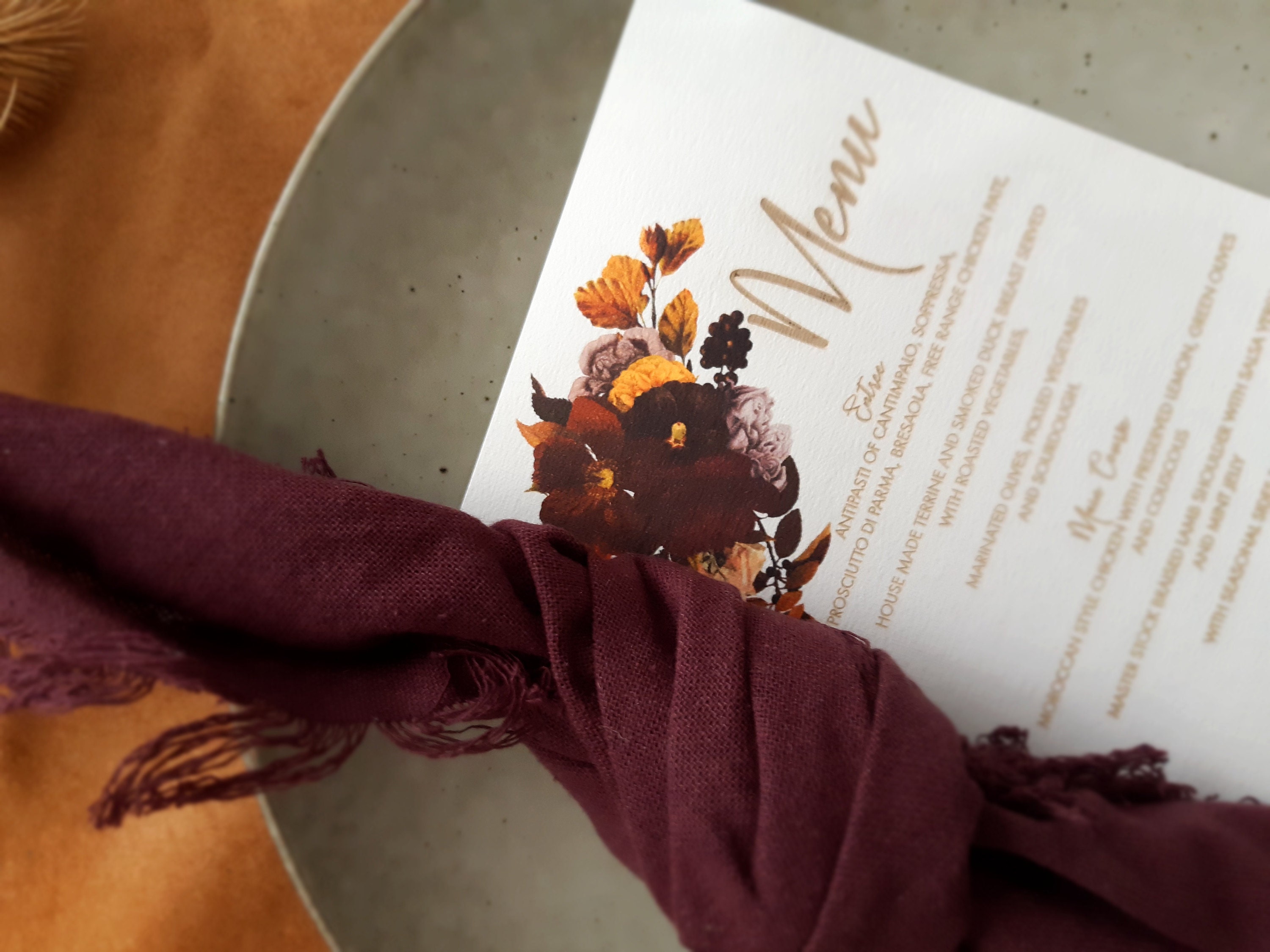 Auburn Plum menu