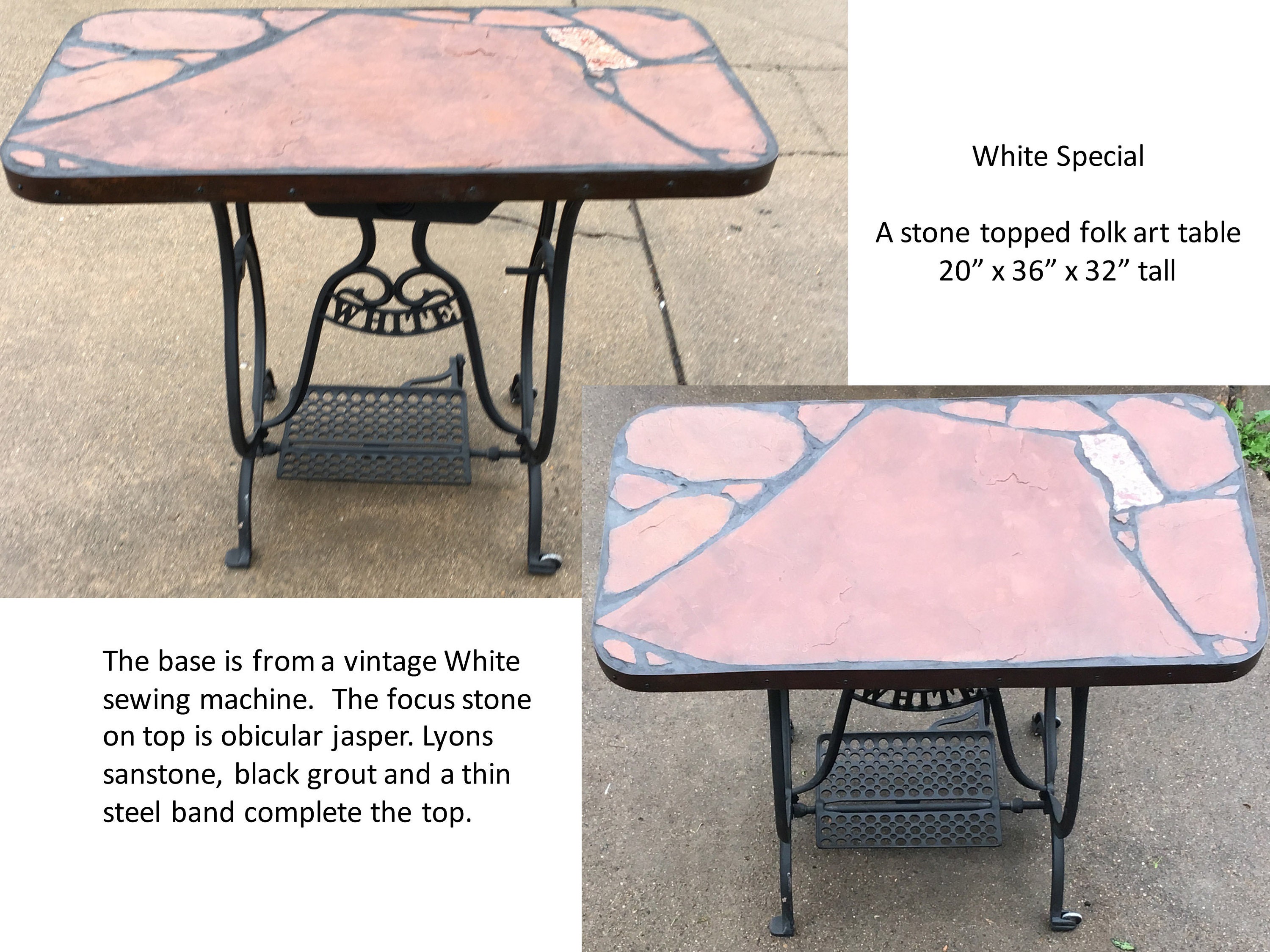 White sewing machine base