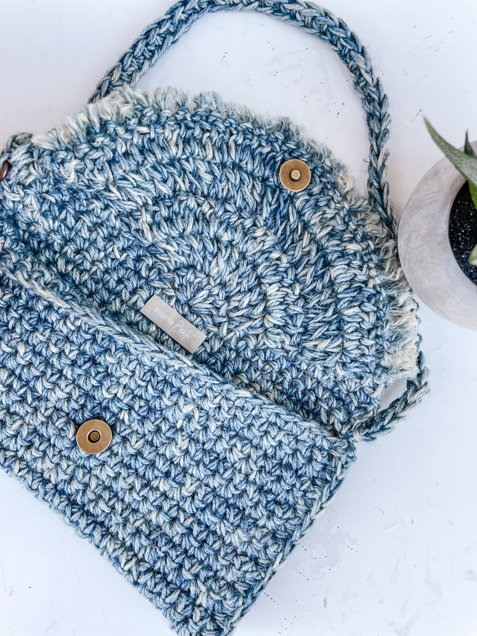 Hand dyed jute bag