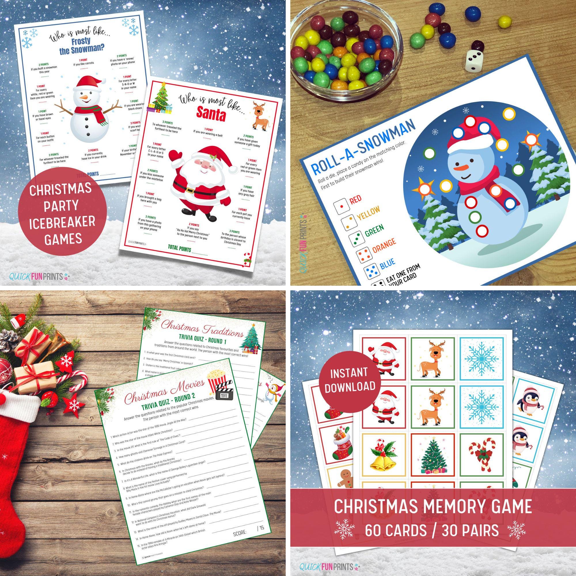 Christmas Printable Games