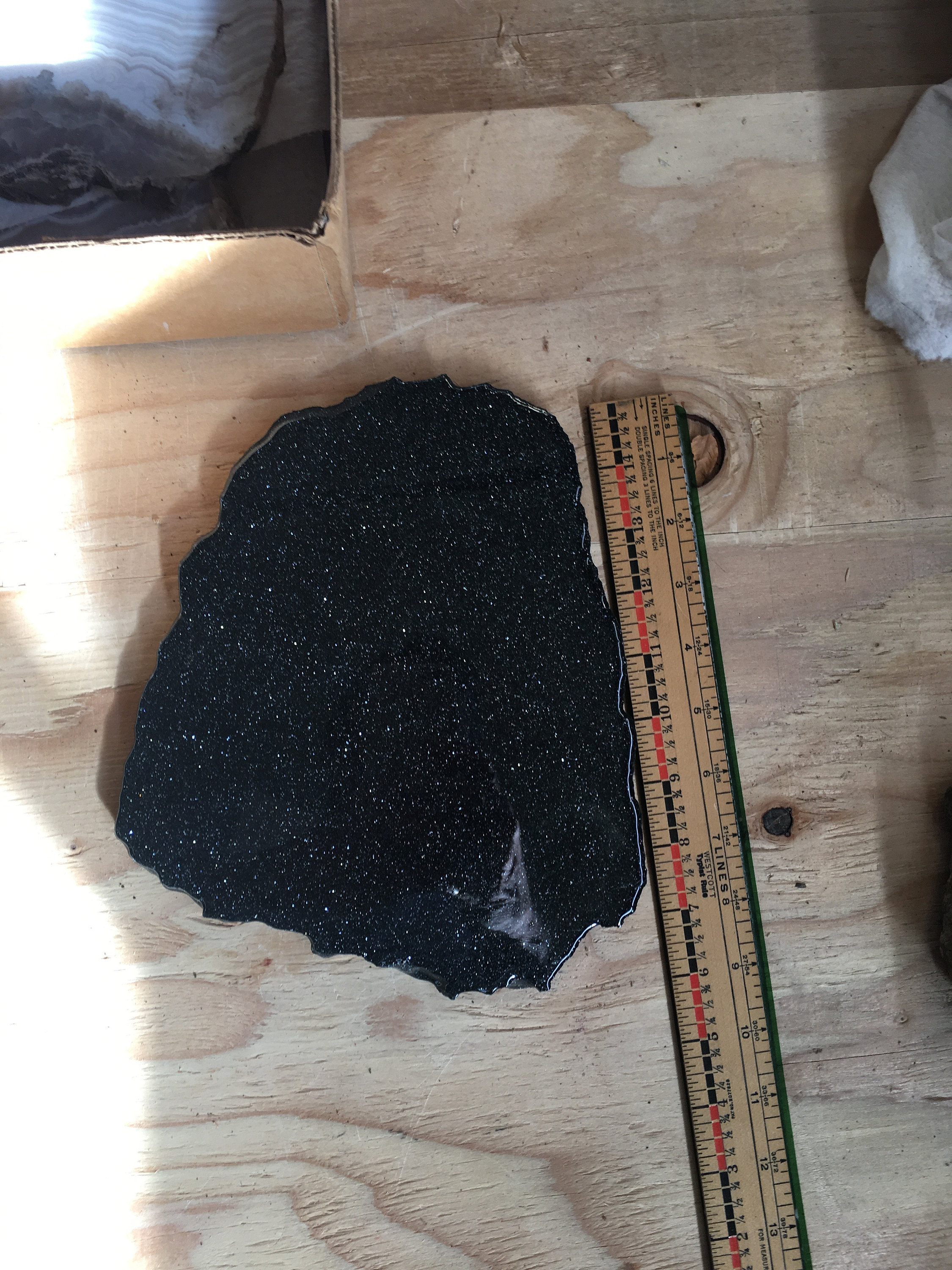 A large slab of hematite available for a table top