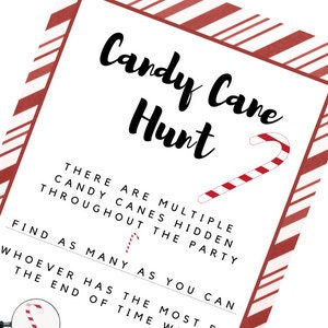 Printable Candy Cane Hunt Game