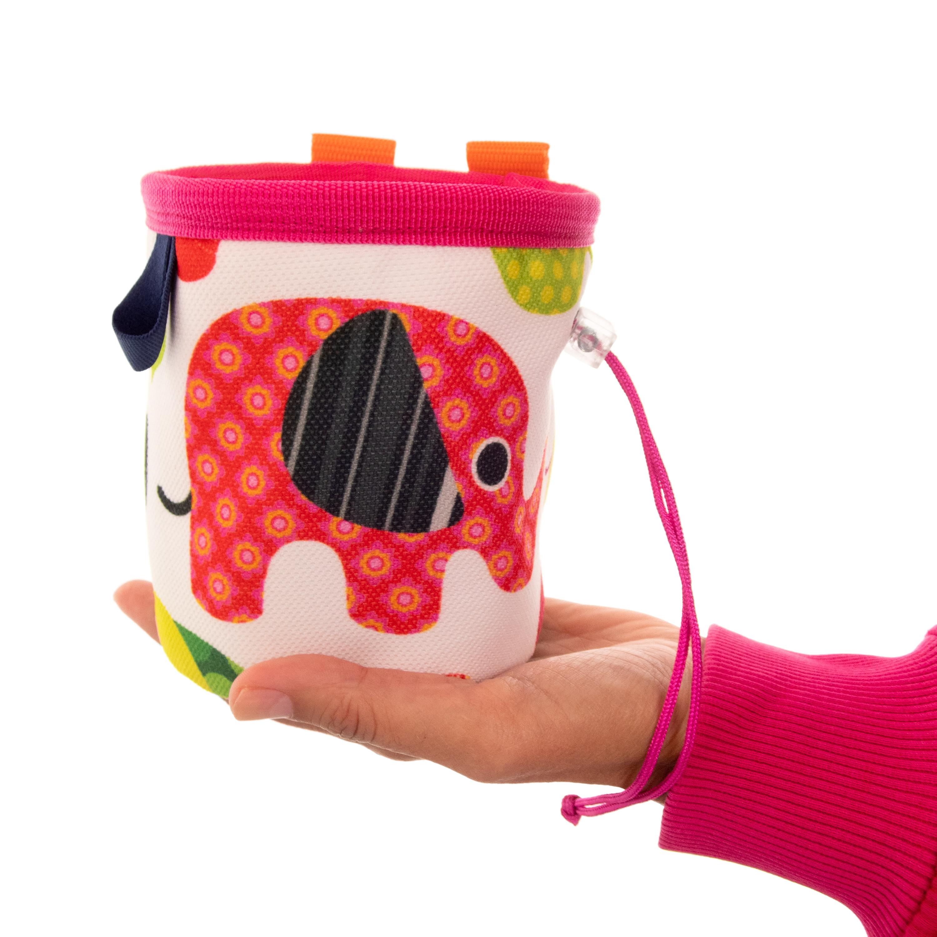 Kids climbing chalk bucket from Nadamlada, a compact companion for new adventures