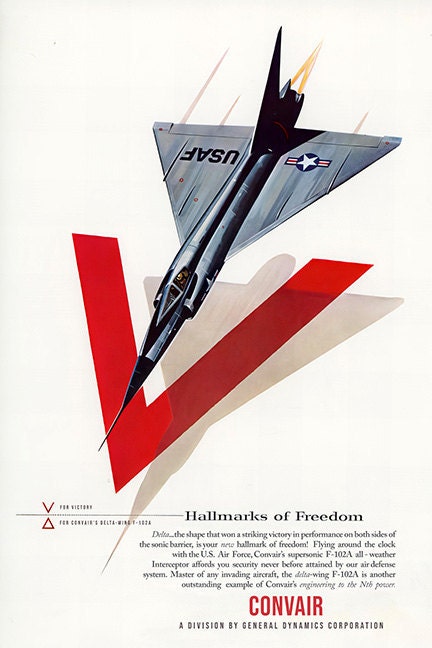 convair, cold war era poster