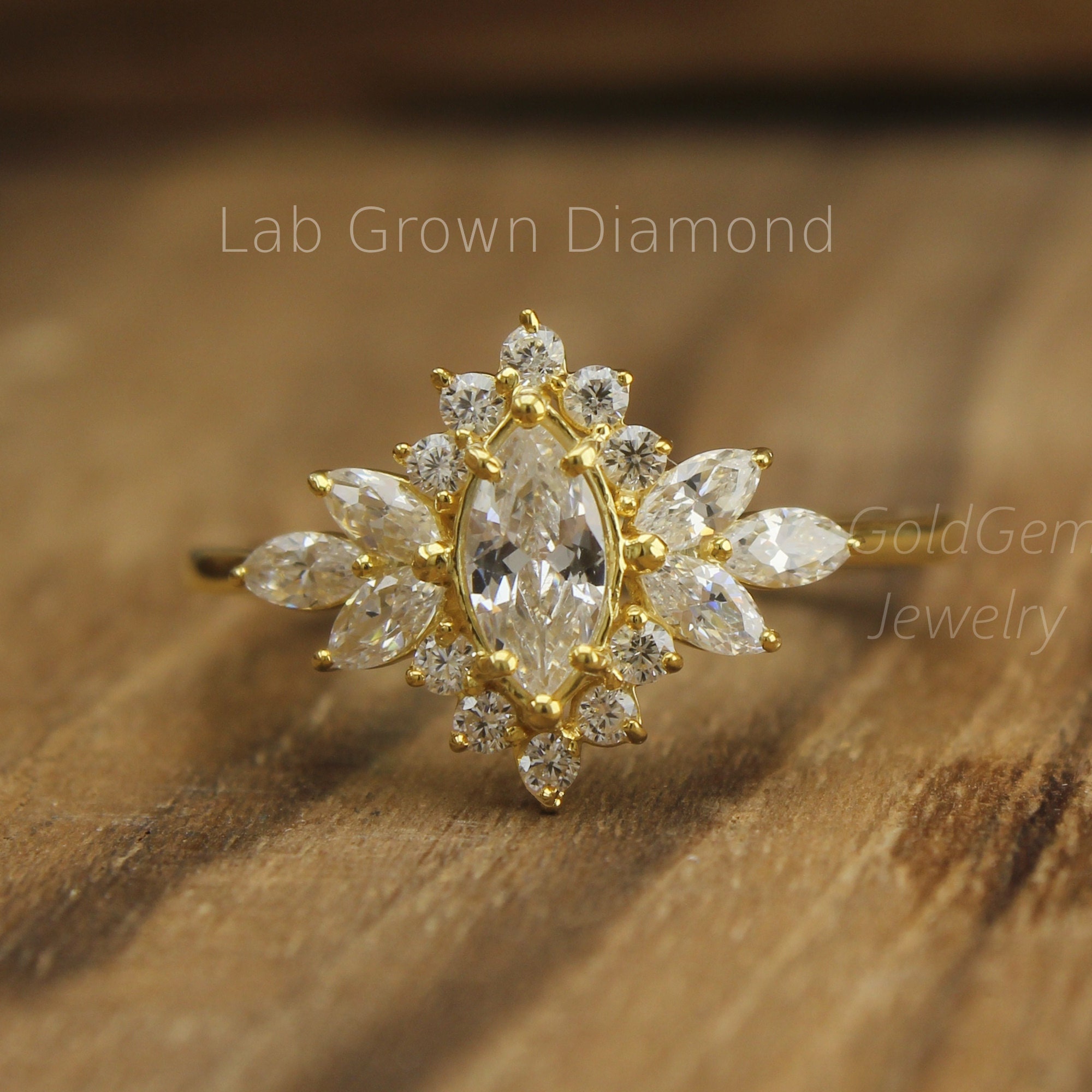 Marquise Diamond Ring, IGI certified Diamond Ring,