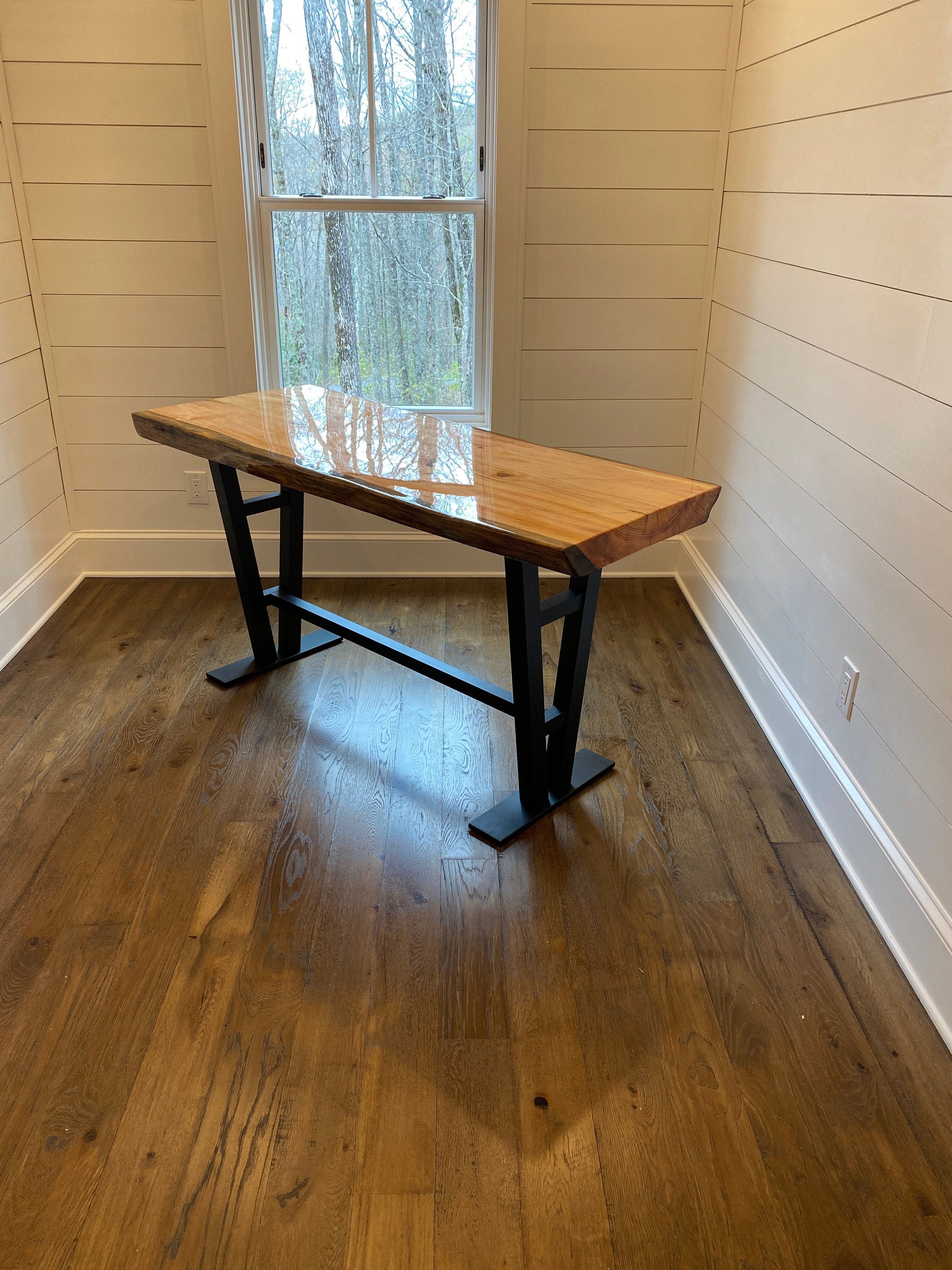V Pedestal Legs offer visual lift and provide stability