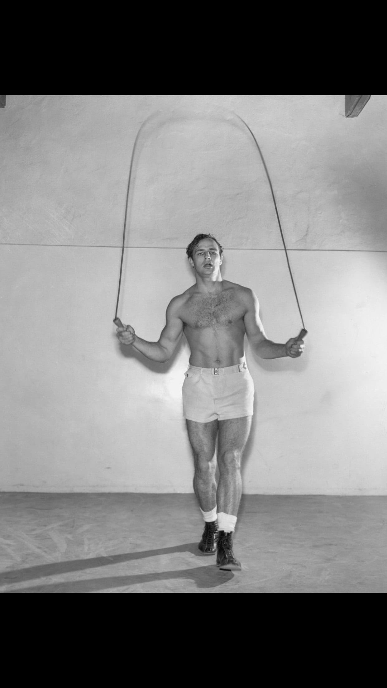 Marlon Brando exercising