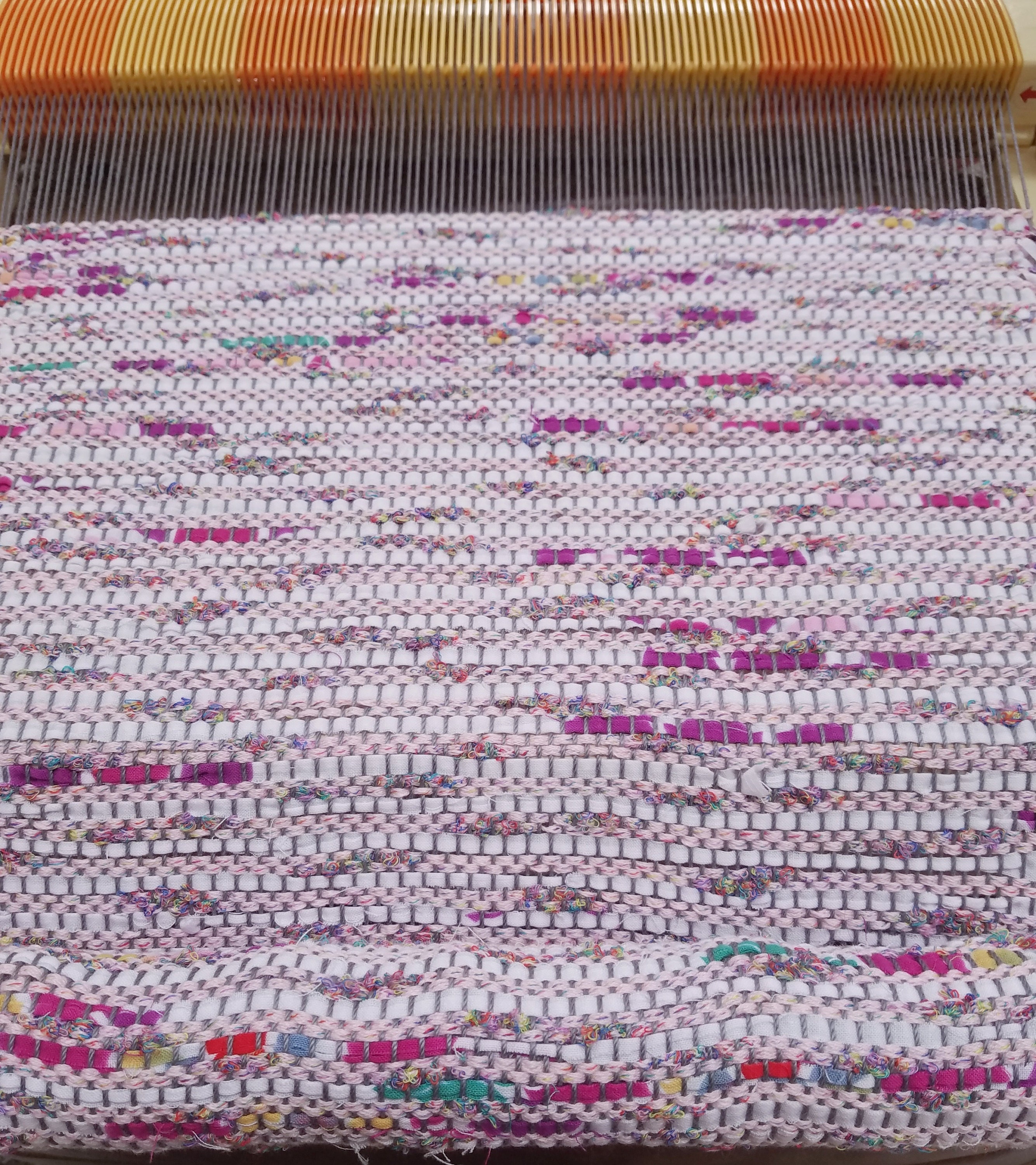 sakiori weaving on loom