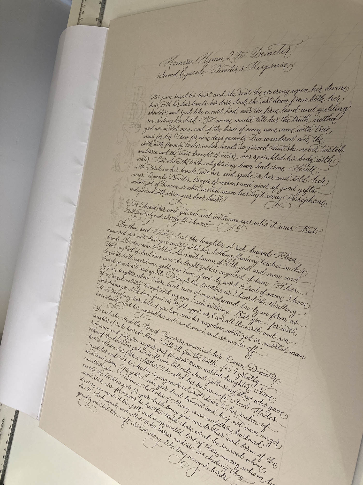 Calligraphy poem commission UK