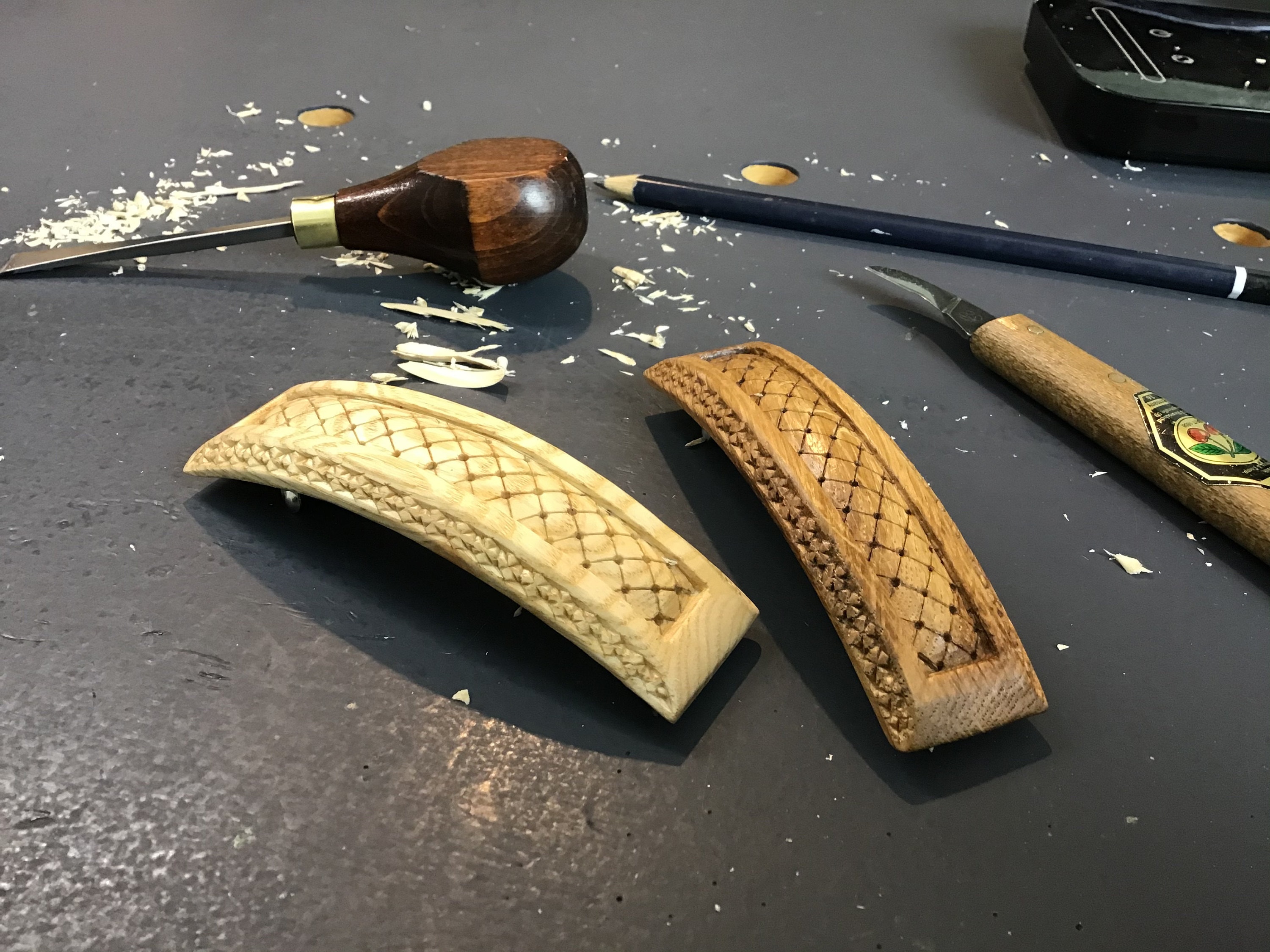 Hand carved Hair Barrettes - Gorlech UK