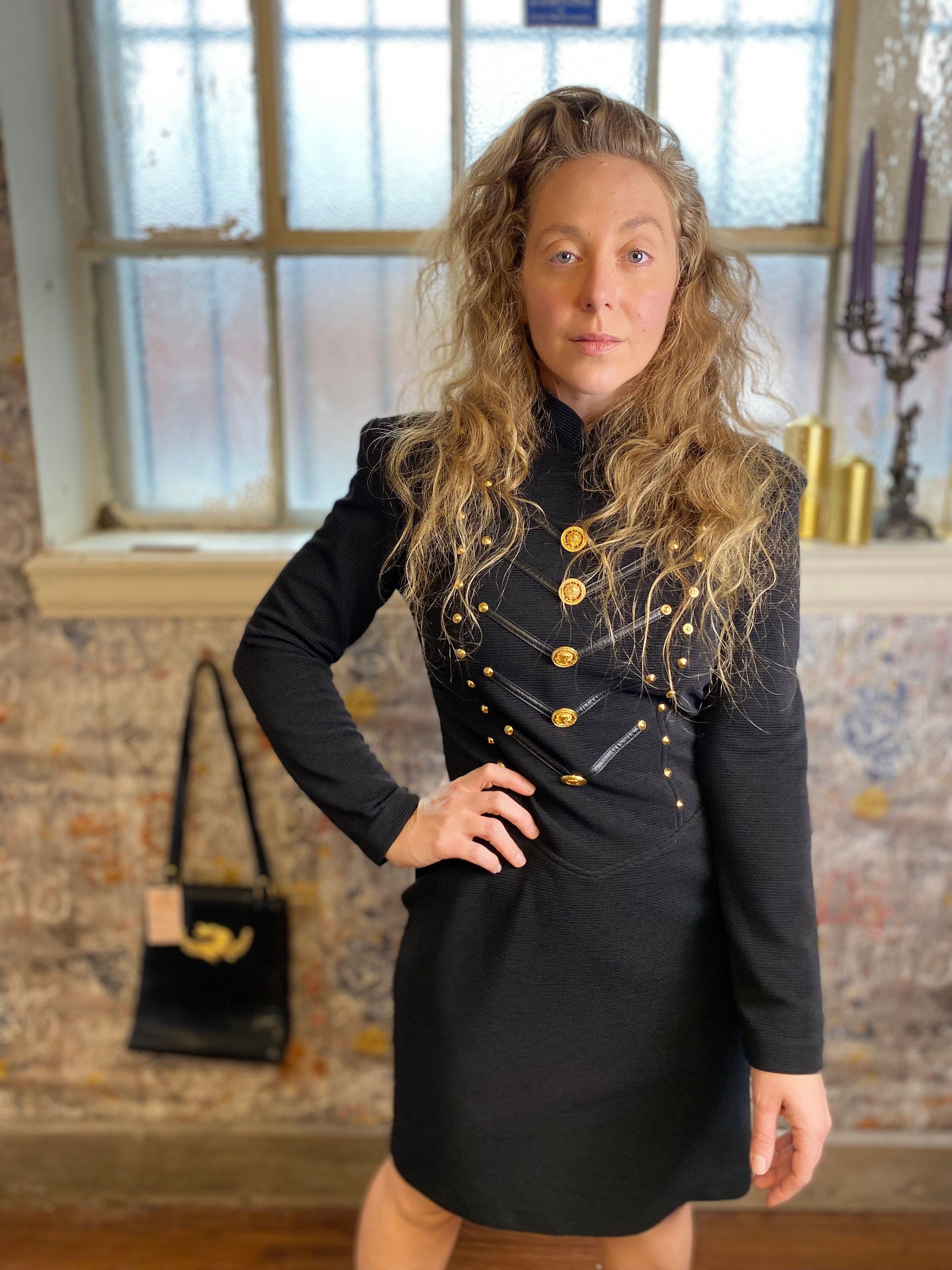 Military Inspired 80s Dress