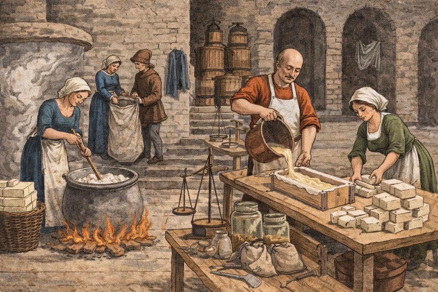 Seifenherstellung im Mittelalter