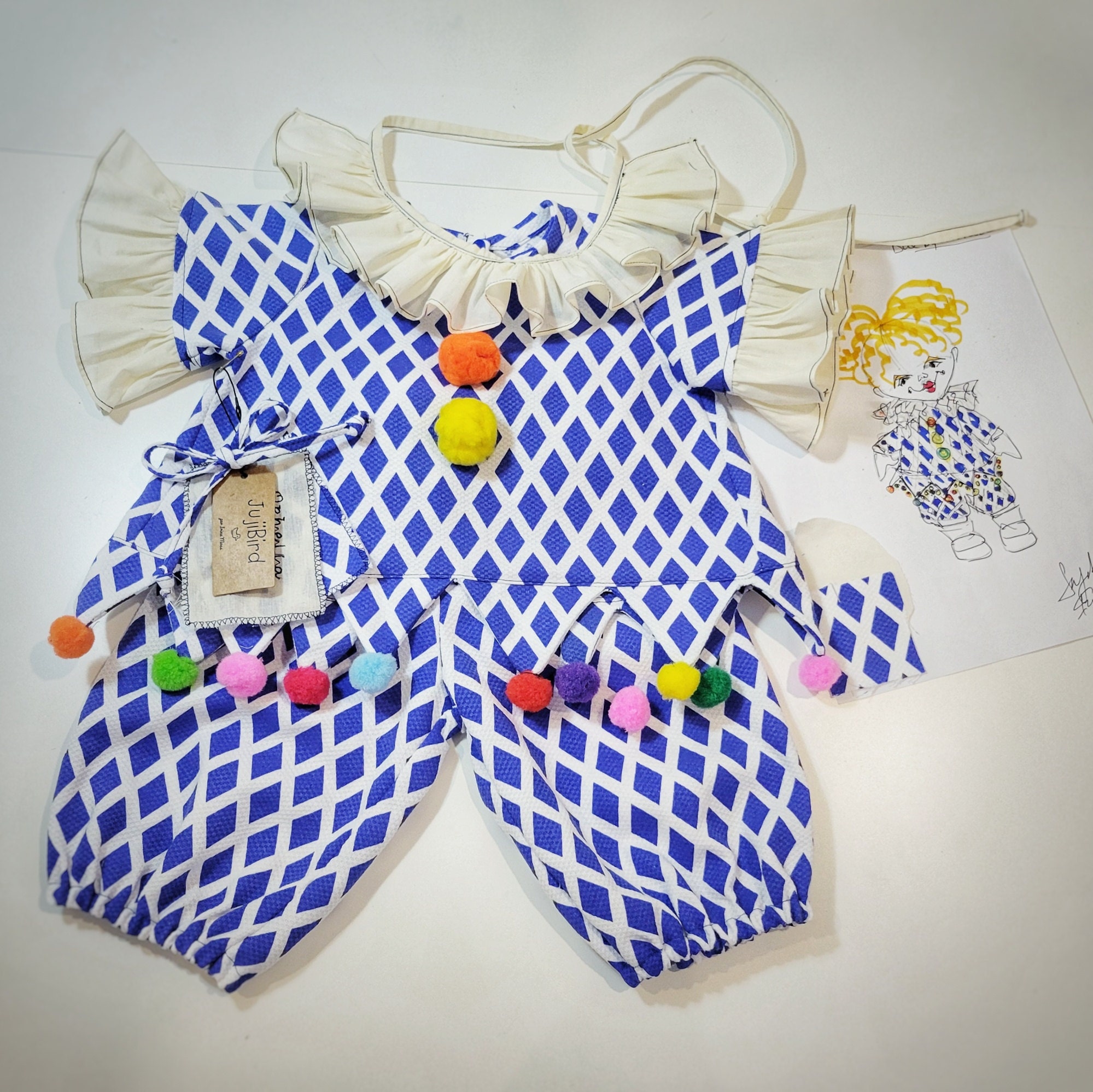 harlequin baby outfit costume