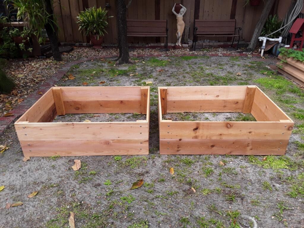 Cedar raised garden bed
