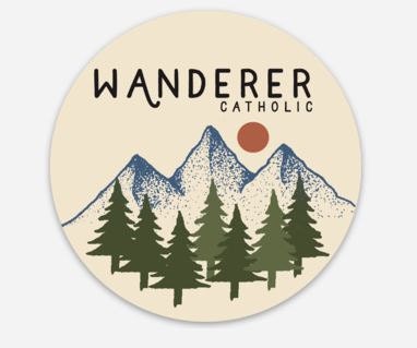 Round 3x3 Wanderer Catholic vinyl stickers